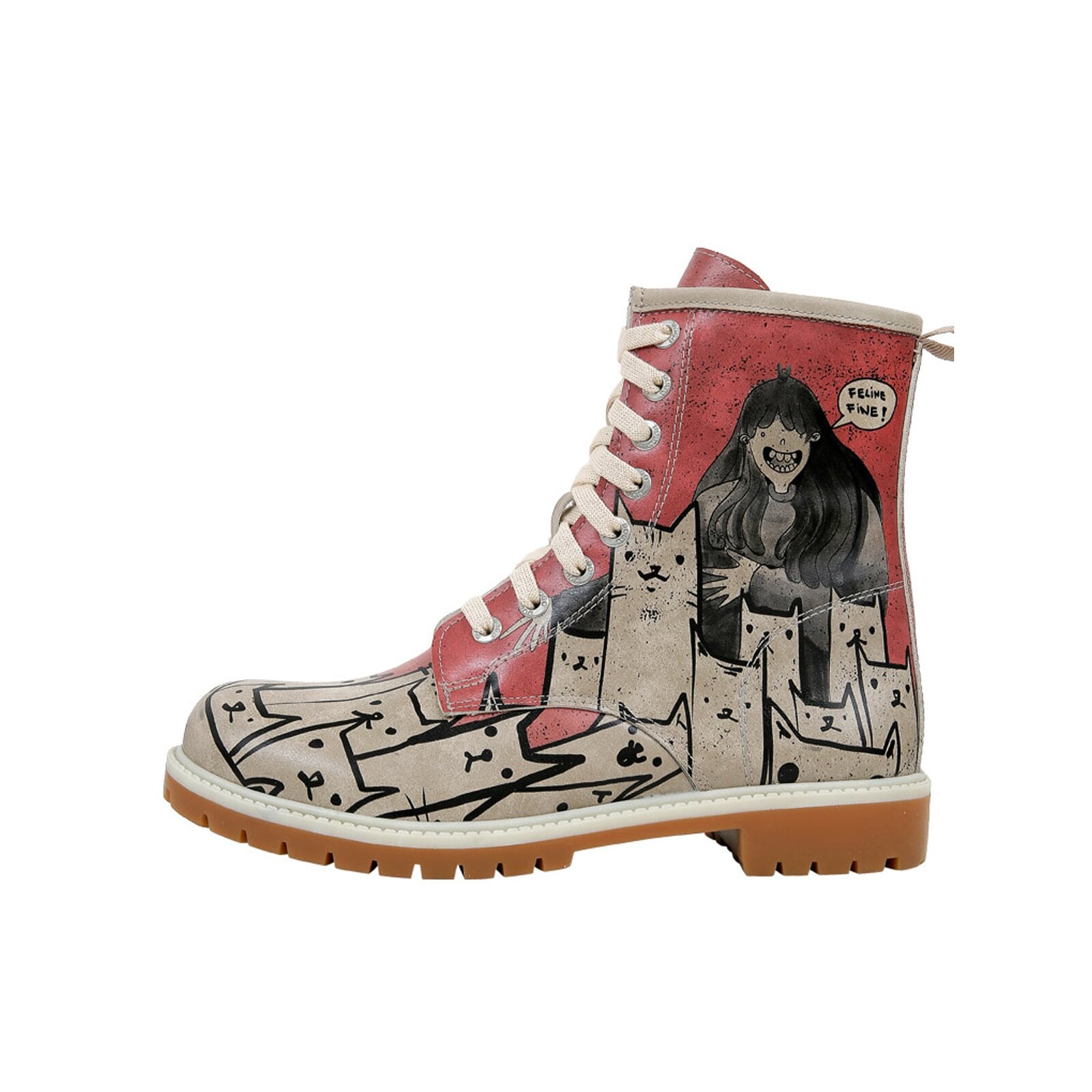 DOGO Schnürboots "Long Boots Schnürstiefel Bad Cats Mad Cats Damen Stiefele günstig online kaufen