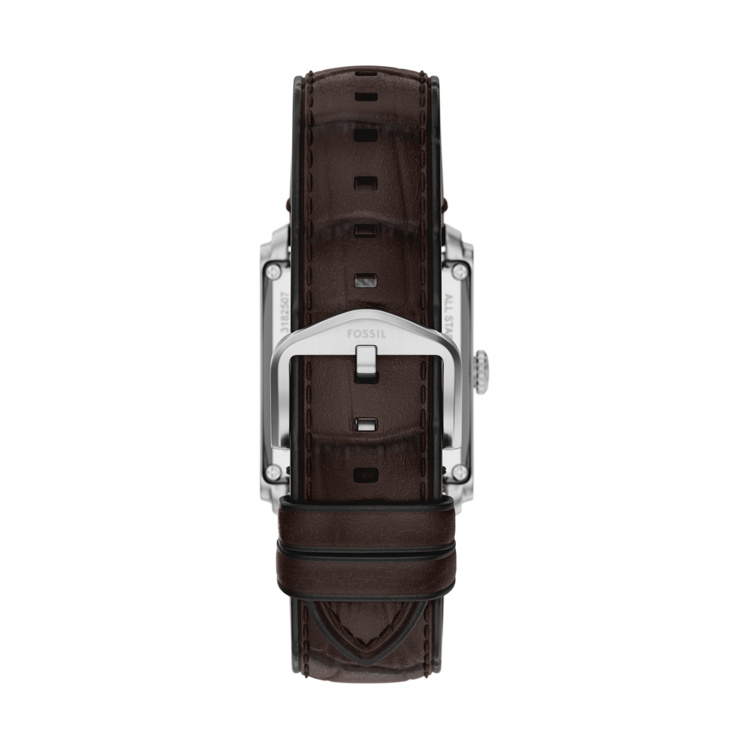 Automatikuhr FOSSIL "CARRAWAY", braun, silberfarben, Armbanduhren, Herren, Automatikuhr, Armbanduhr, Herrenuhr, Mechanische Uhr, Lederarmband, analog 3