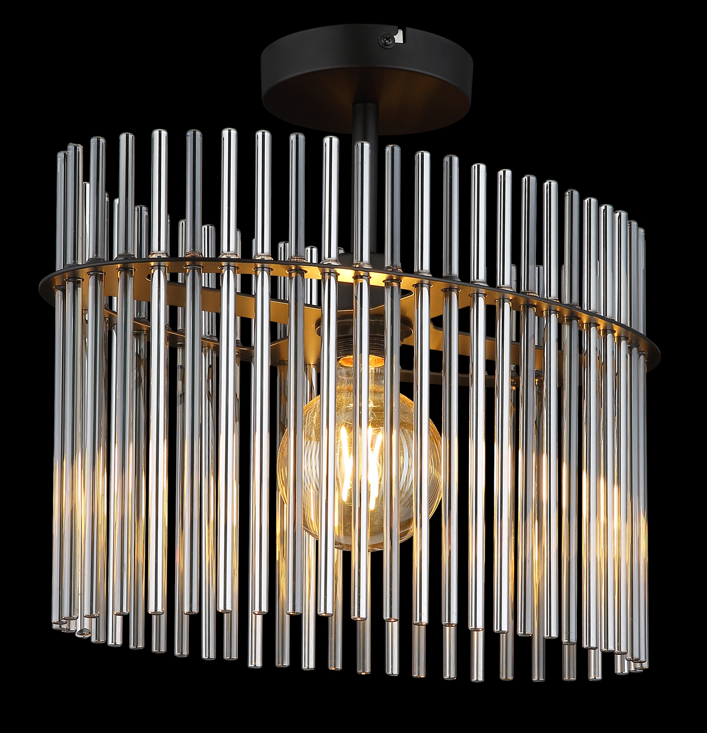 GLOBO LIGHTING Deckenleuchte »GORLEY« E27 1 Stk. Deckenlampe Glasstäbe rauchfarben LxBxH: 400x220x340mm