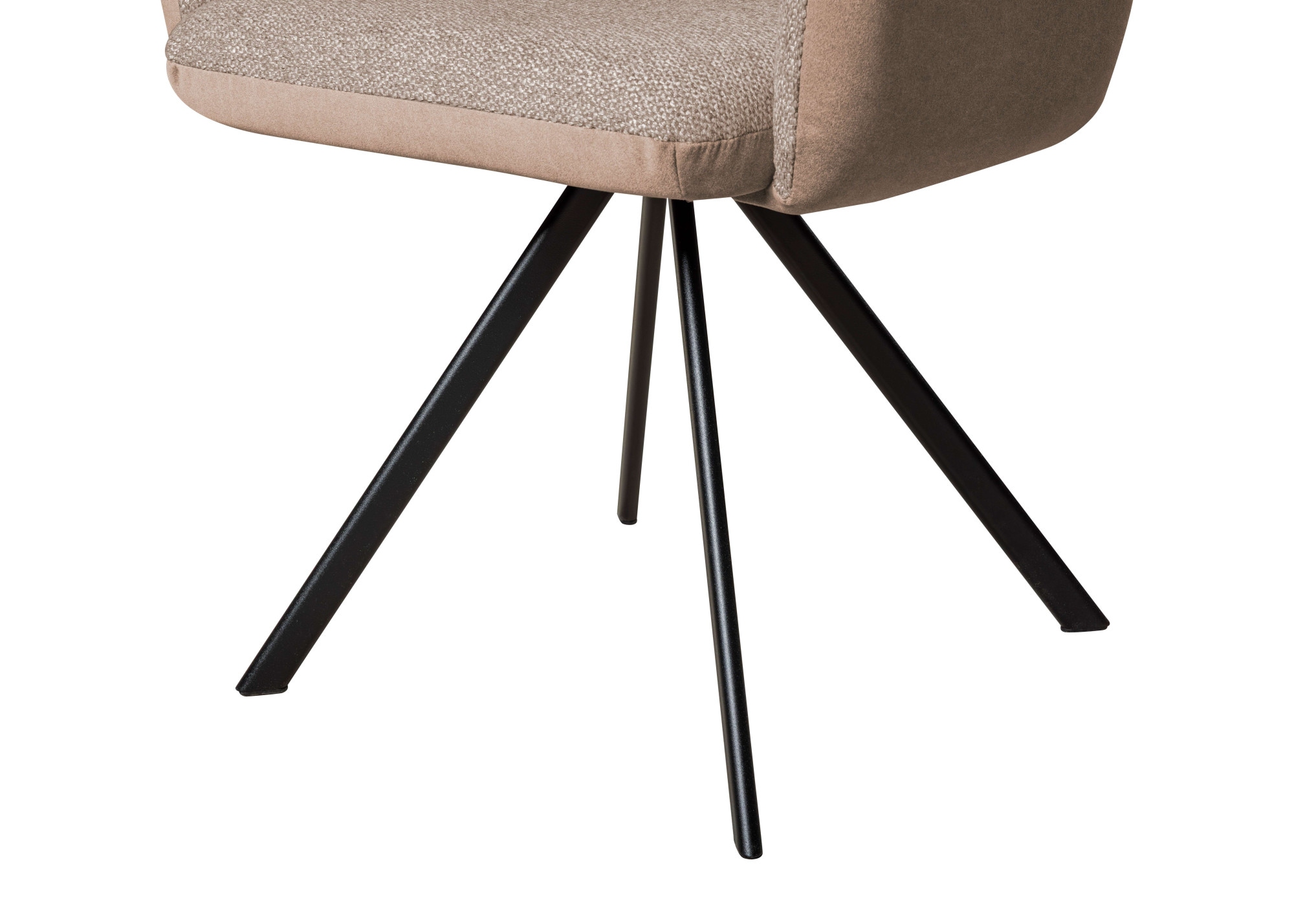 OTTO home Armlehnstuhl »Gabi Polsterstuhl, Esszimmerstuhl, Küchenstuhl, 4-Fußstuhl« () Gestell aus matt-schwarzem Flachmetall, stabil, 2-Stoff-Design