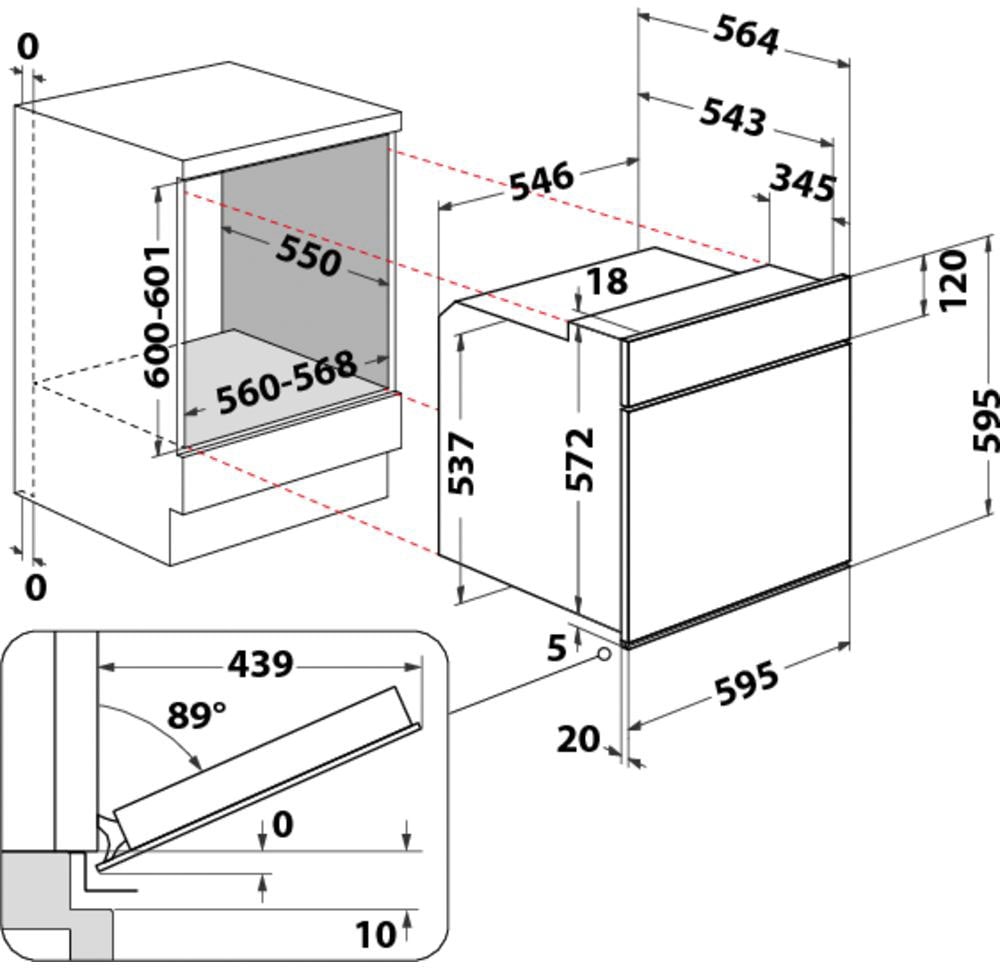 BAUKNECHT Elektro-Herd-Set »Heko Tango«, HIR4 EP8V2 PT, mit 2-fach-Teleskopauszug, Pyrolyse-Selbstreinigung, (Set), PowerHeißluft