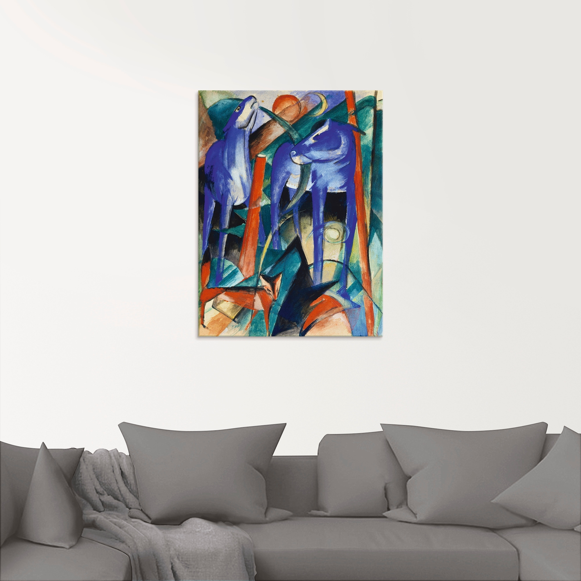 Artland Glasbild »Drei Fabeltiere. 1913«, Animal Fantasy, (1 St.), in verschiedenen Größen