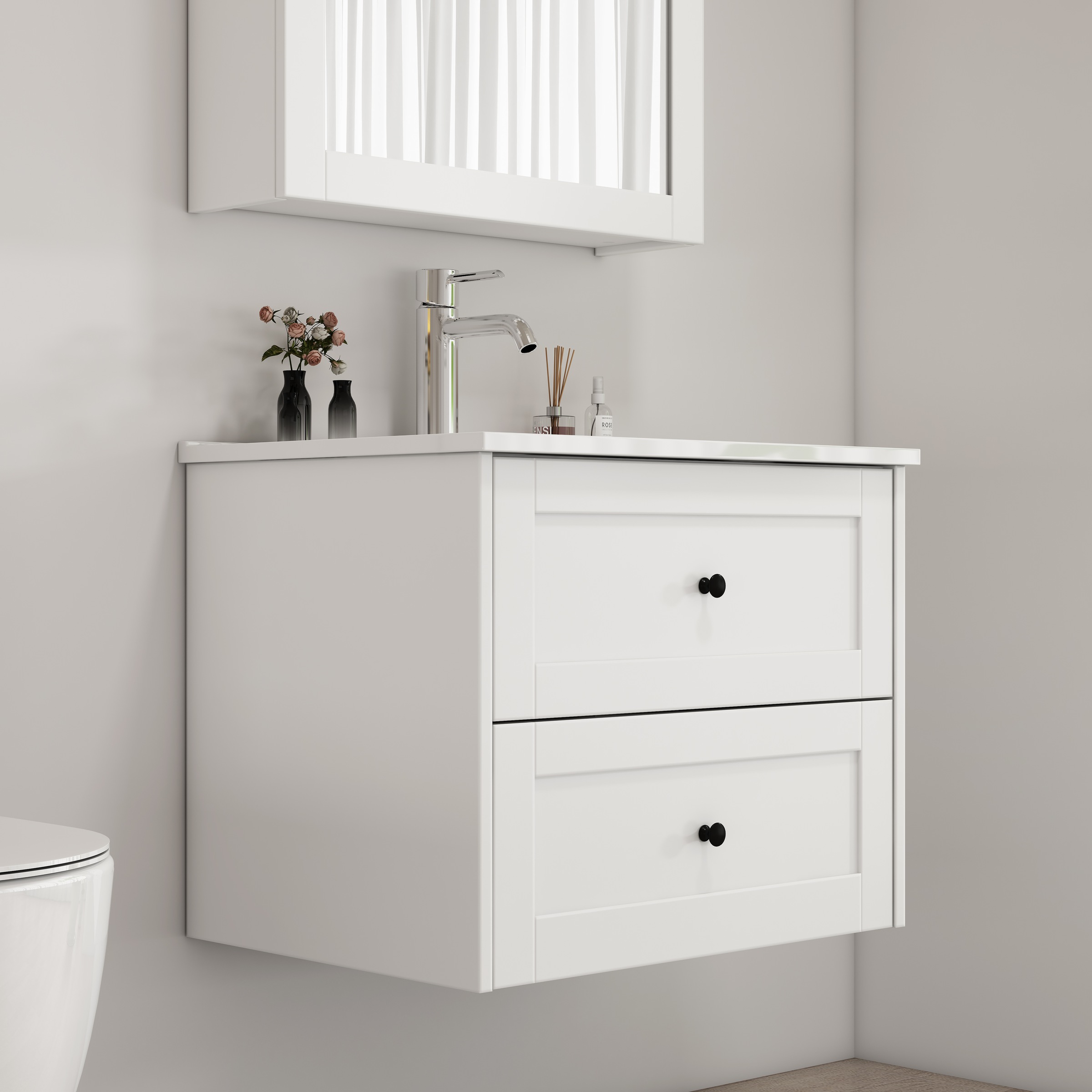 welltime Waschtisch "Rotterdam" Badmöbel inkl. Keramikwaschbecken, in versc günstig online kaufen