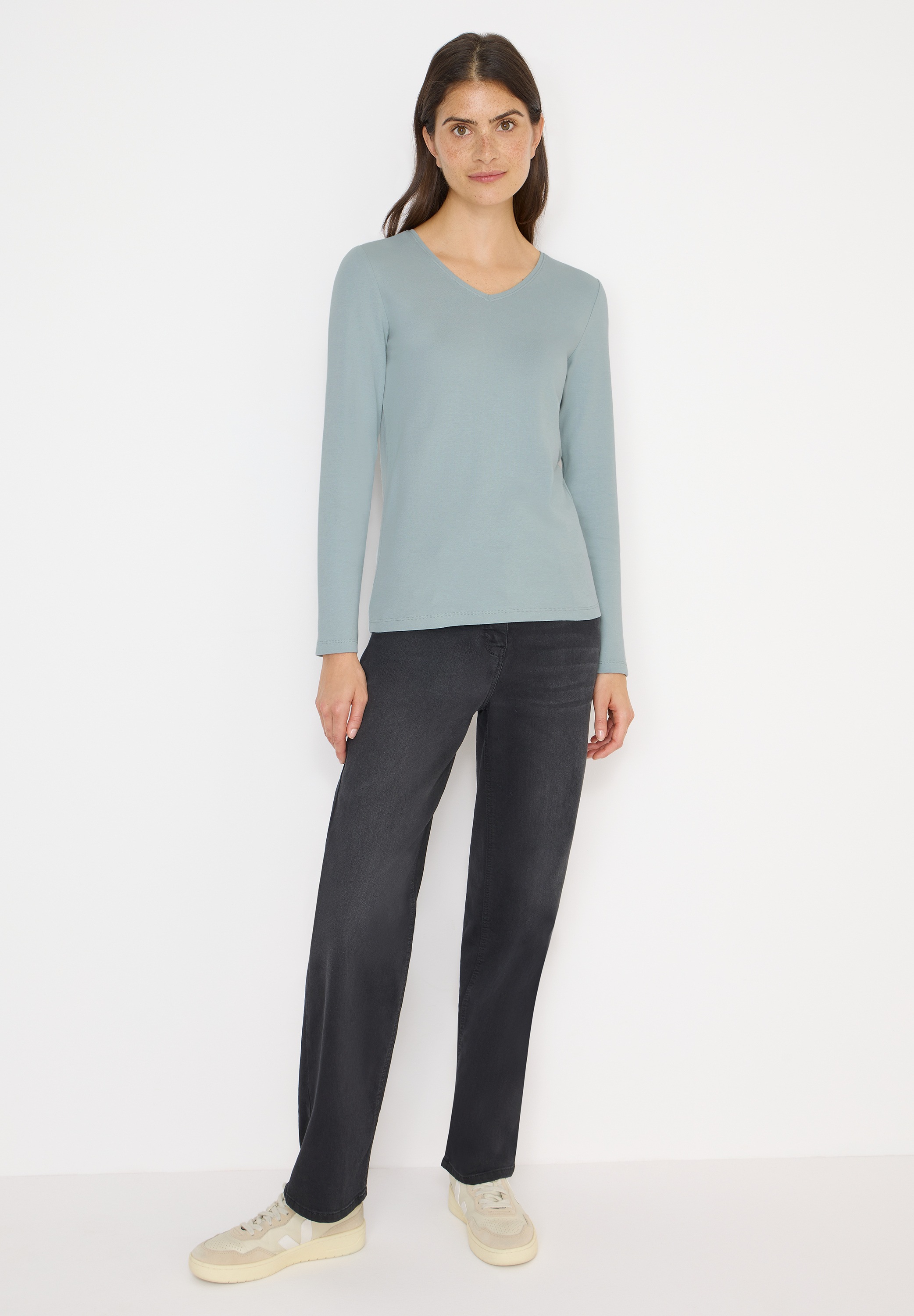 Thumbnail - Cecil Langarmshirt aus reiner Baumwolle