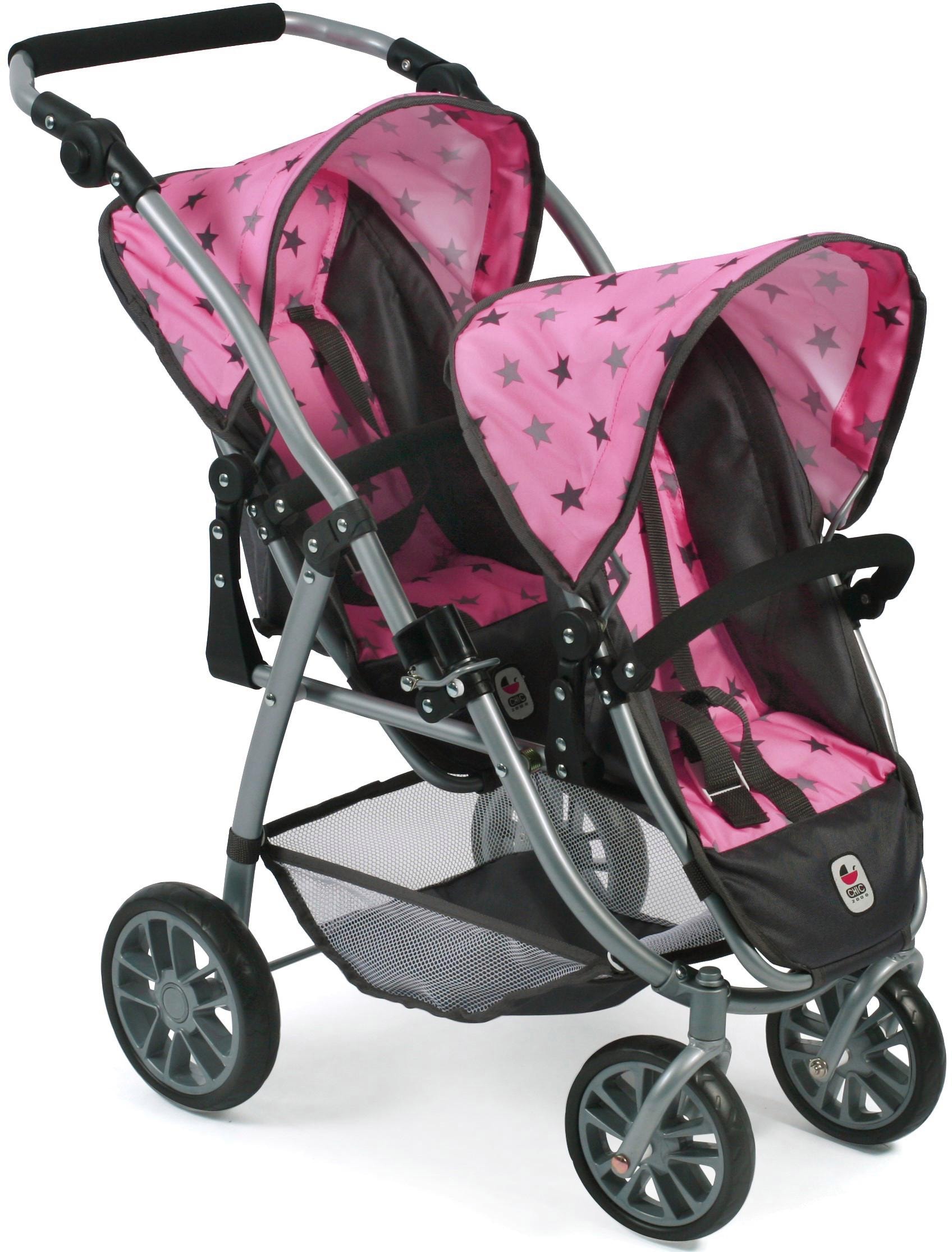 CHIC2000 Puppen-Zwillingsbuggy »Vario, Stars Grey«