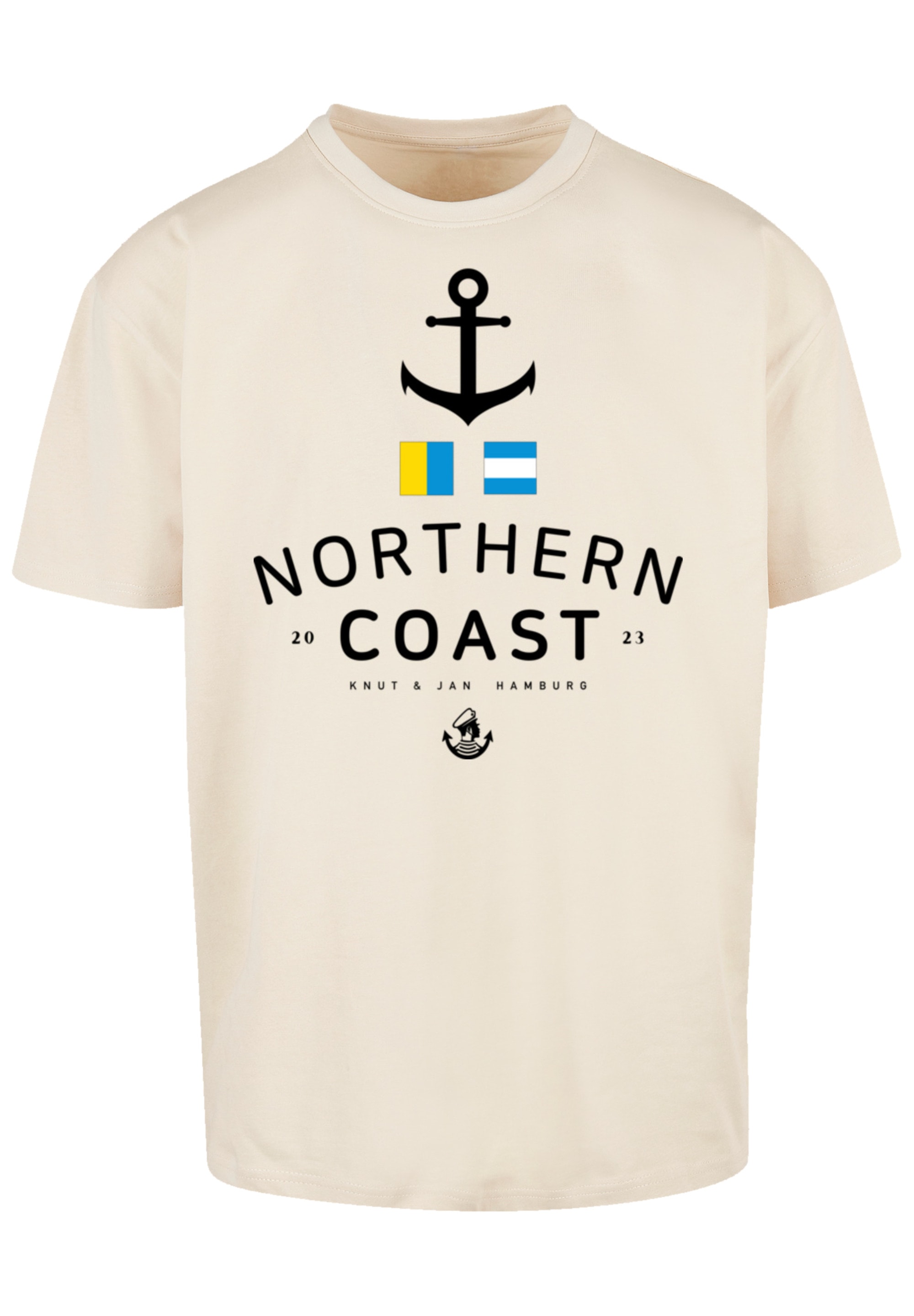 F4NT4STIC T-Shirt »Nordsee Nordic Coast Knut & Jan Hamburg«, Print