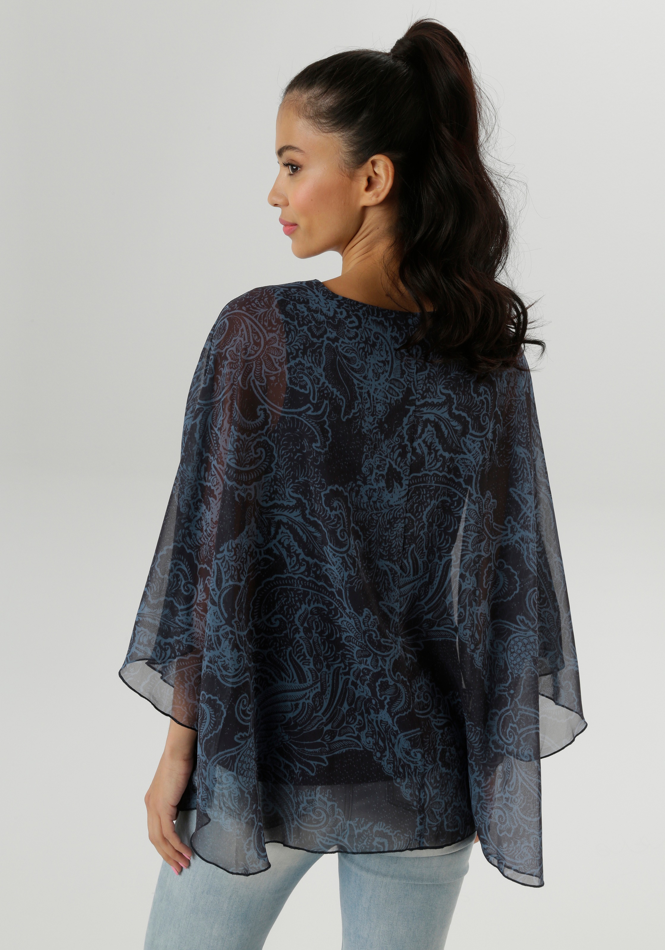 Aniston SELECTED Chiffonbluse, im modischen Lagenlook - NEUE KOLLEKTION günstig online kaufen
