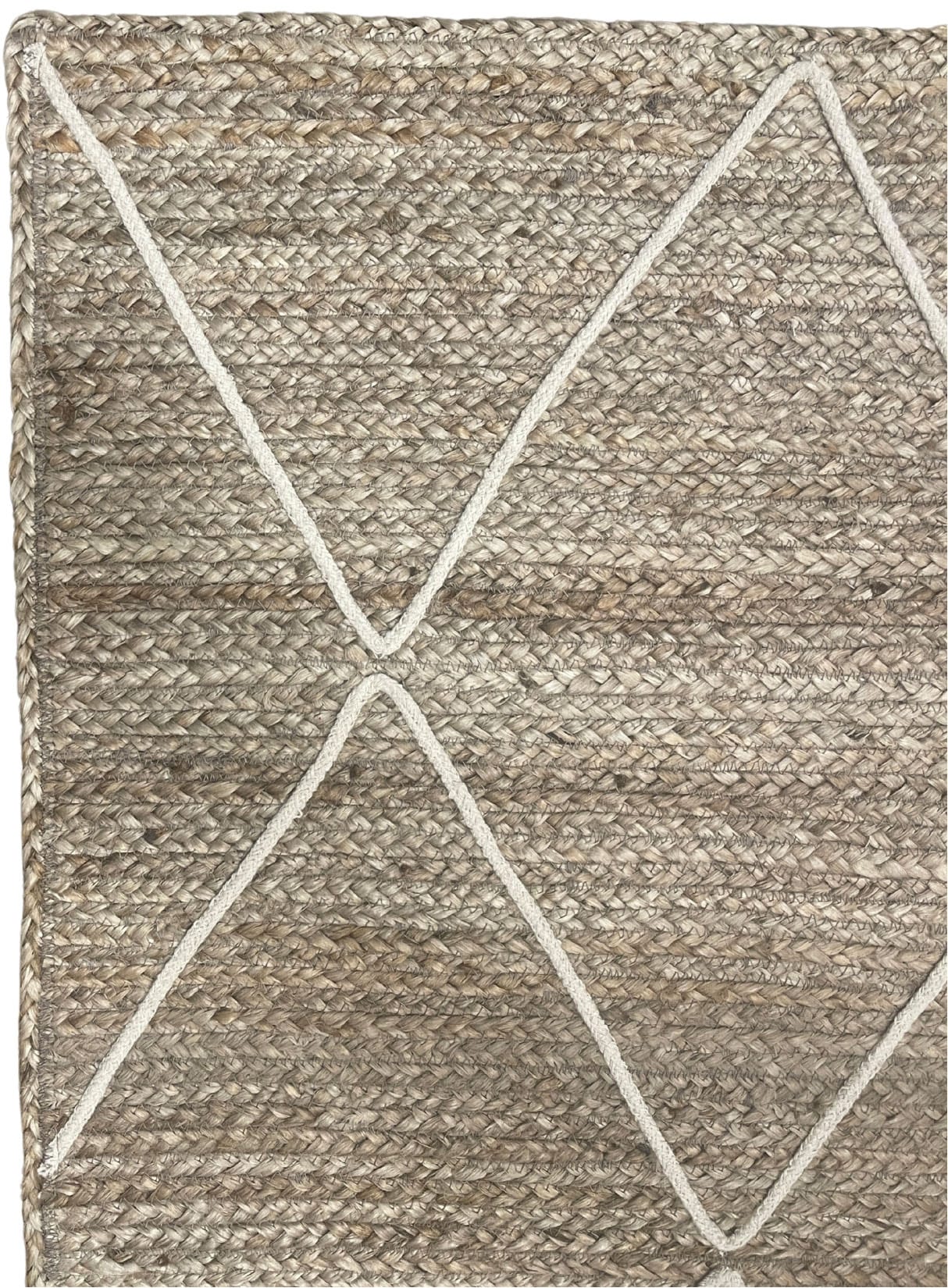 Myflair Möbel & Accessoires Teppich »Juna Essence«, rechteckig, 10 mm Höhe, Juteteppich, handgeflochten, meliert, Rauten Muster, auch als Läufer