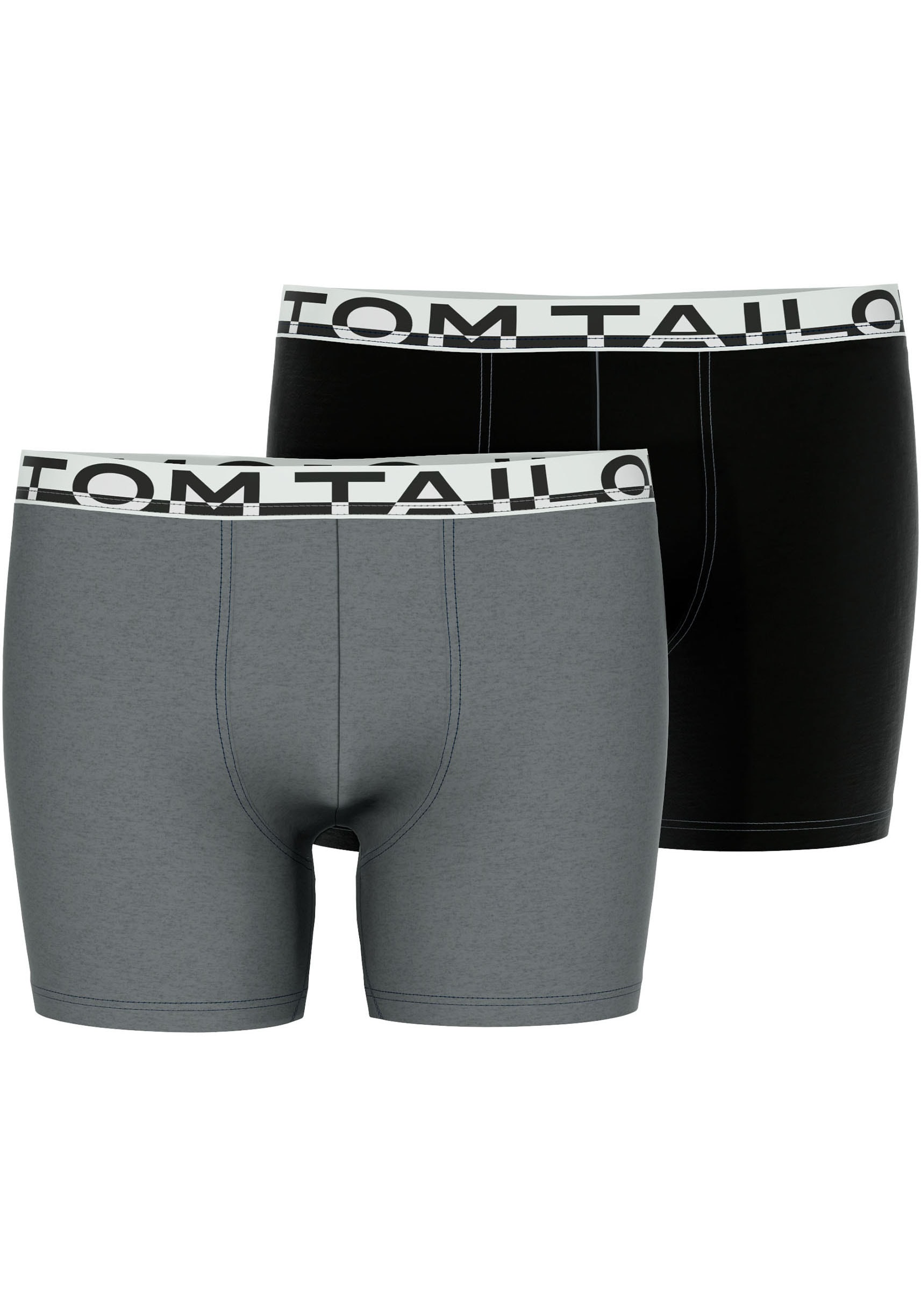 TOM TAILOR Boxershorts, (2er-Pack), mit Logobund