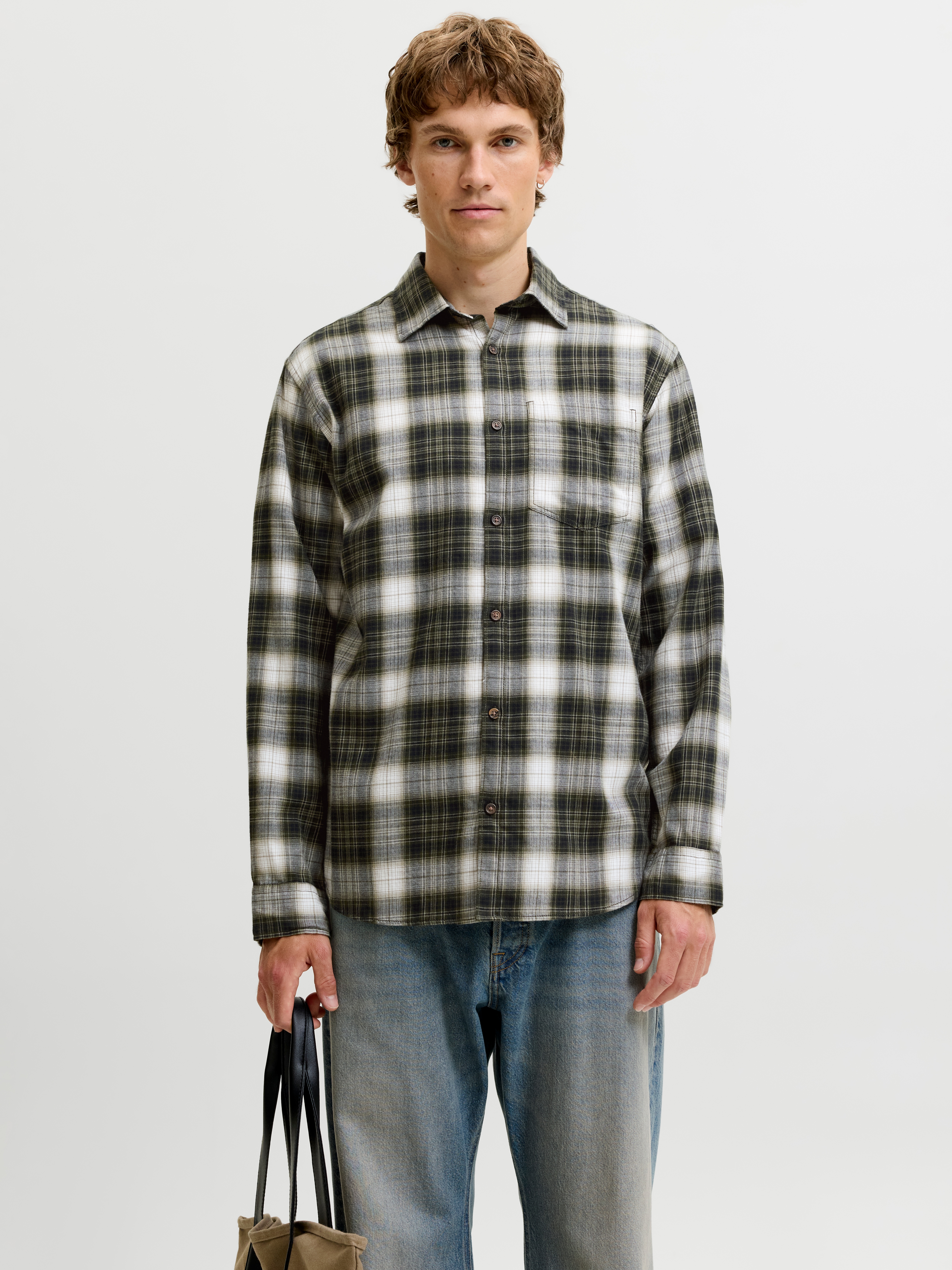 Jack & Jones Langarmhemd "JJJAMES FLANNEL SHIRT L/S" Baumwolle, regular fit
