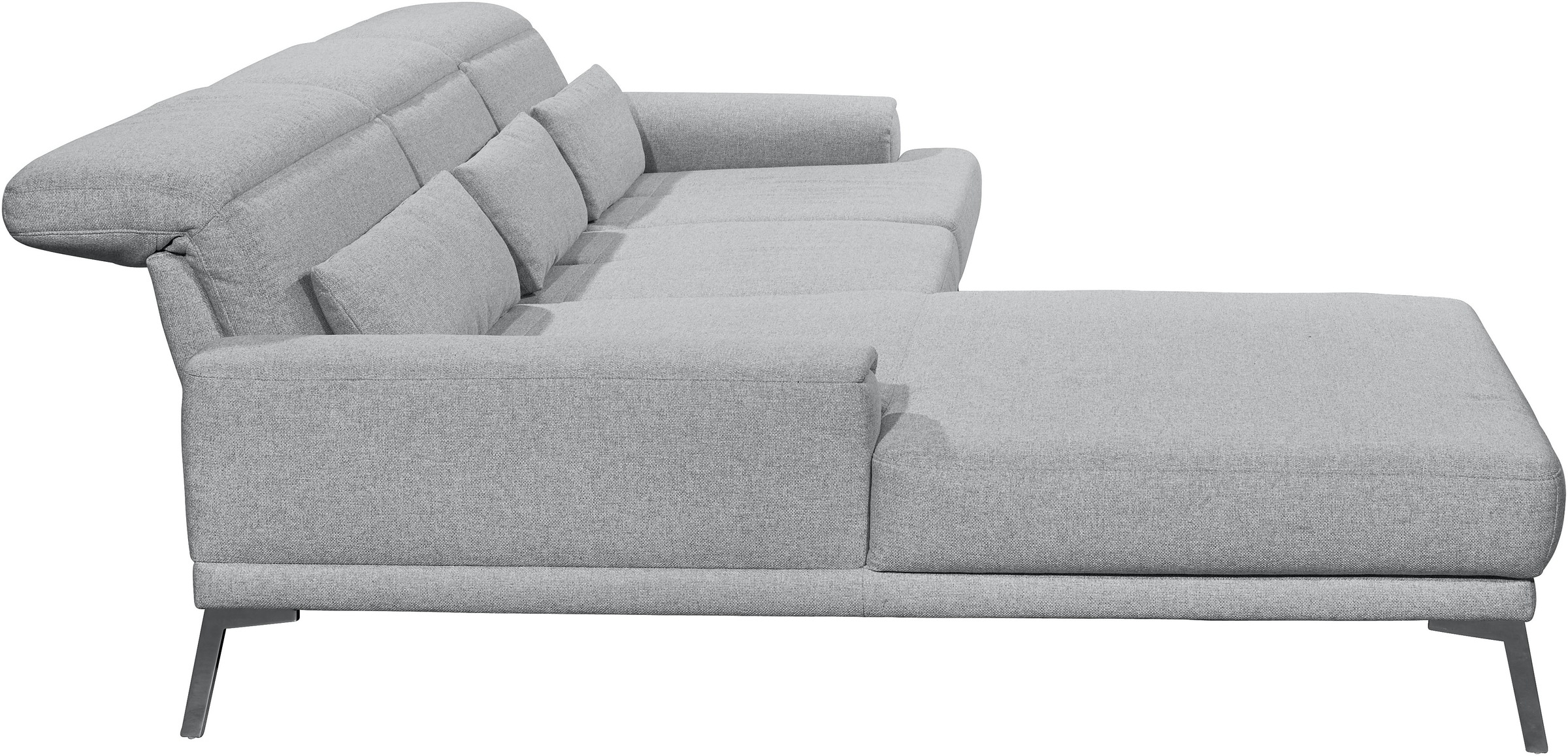 Musterring Ecksofa »MR 4580«, mit Kopf- und Sitztiefenverstellung, Metallfuß chrom, 288 x 193/220cm