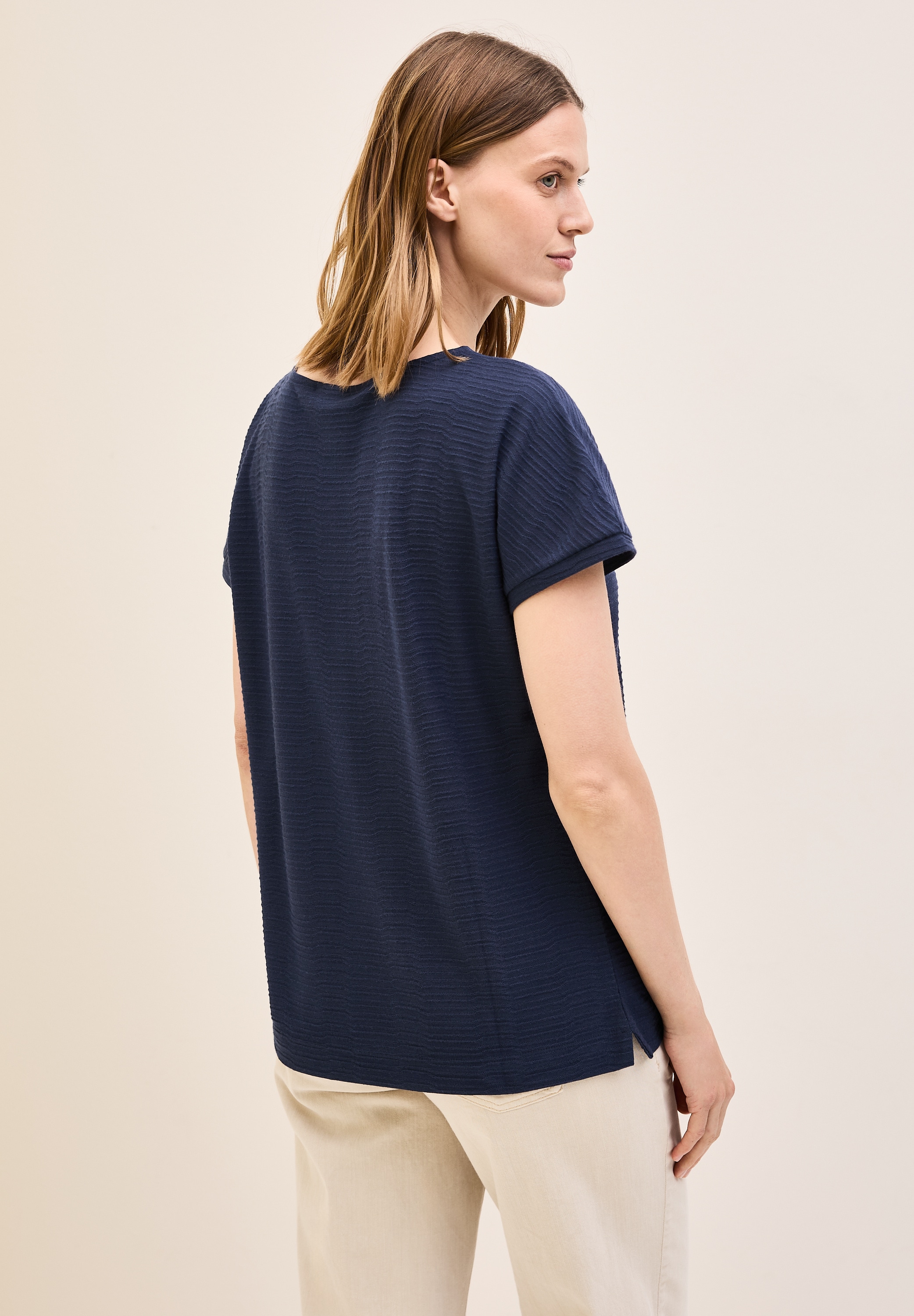Cecil T-Shirt, aus elastischem Materialmix