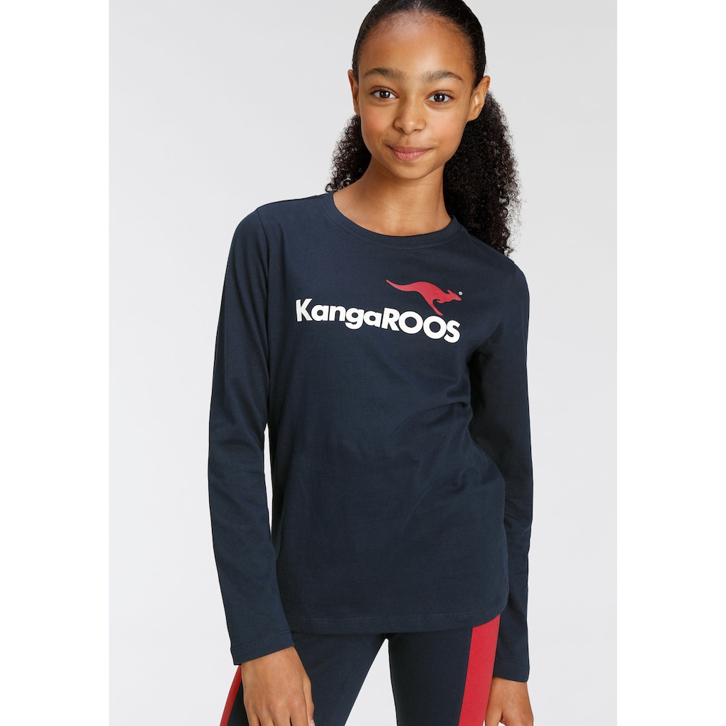 KangaROOS Langarmshirt »Basic Logo«