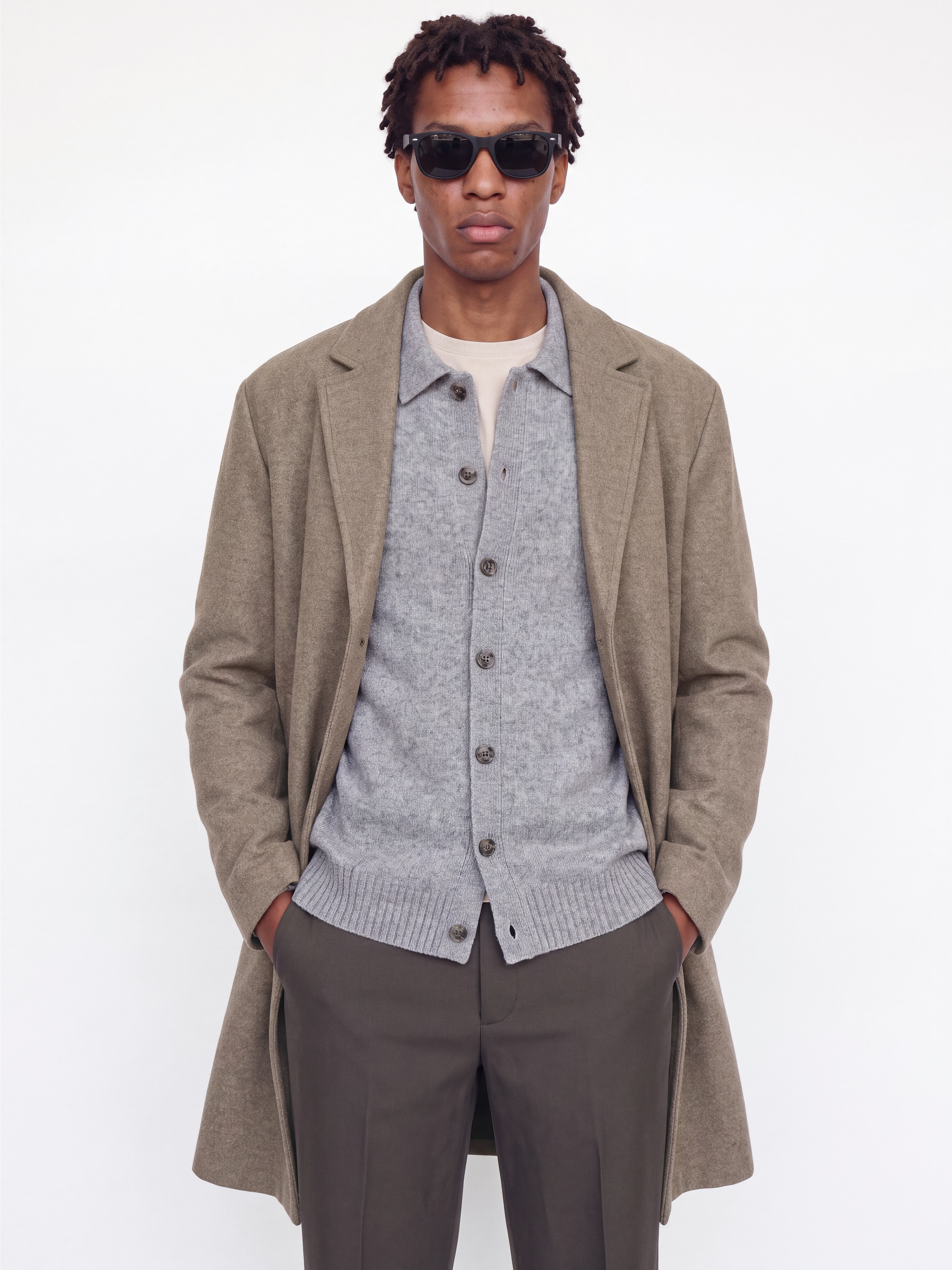 Jack & Jones Kurzmantel "JJEJAMES COAT SN" Kunstfaser, mit Reverskragen
