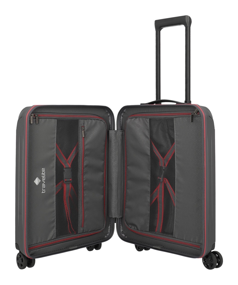 travelite Trolleyset »DYNAMIIC S/M/L, verschiedene Farben«, (Set, 3 tlg., S/M/L), Hartschalen-Koffer ABS Volumenerweiterung bei M/L
