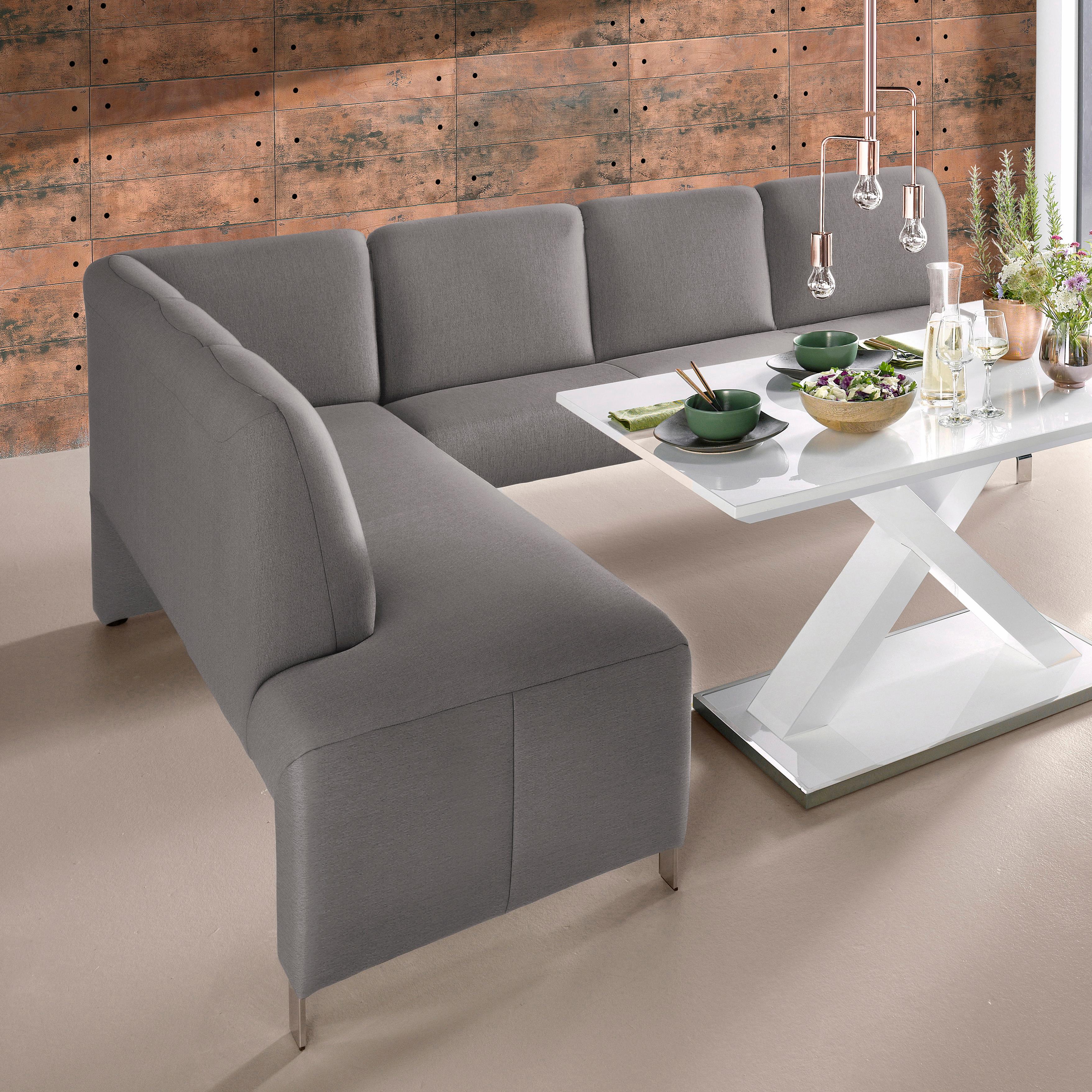 exxpo - sofa fashion Eckbank "Intenso, modern, 263/198 cm (B/T)" hohe Bodenfreiheit, frei im Raum stellbar, hoher Sitzkomfort