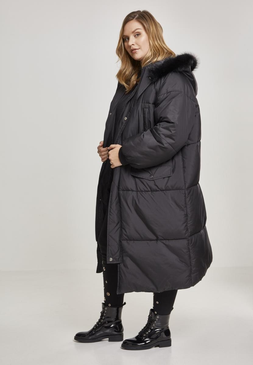 URBAN CLASSICS Winterjacke »Damen Ladies Oversize Faux Fur Puffer Coat«, (1  St.) für kaufen | BAUR