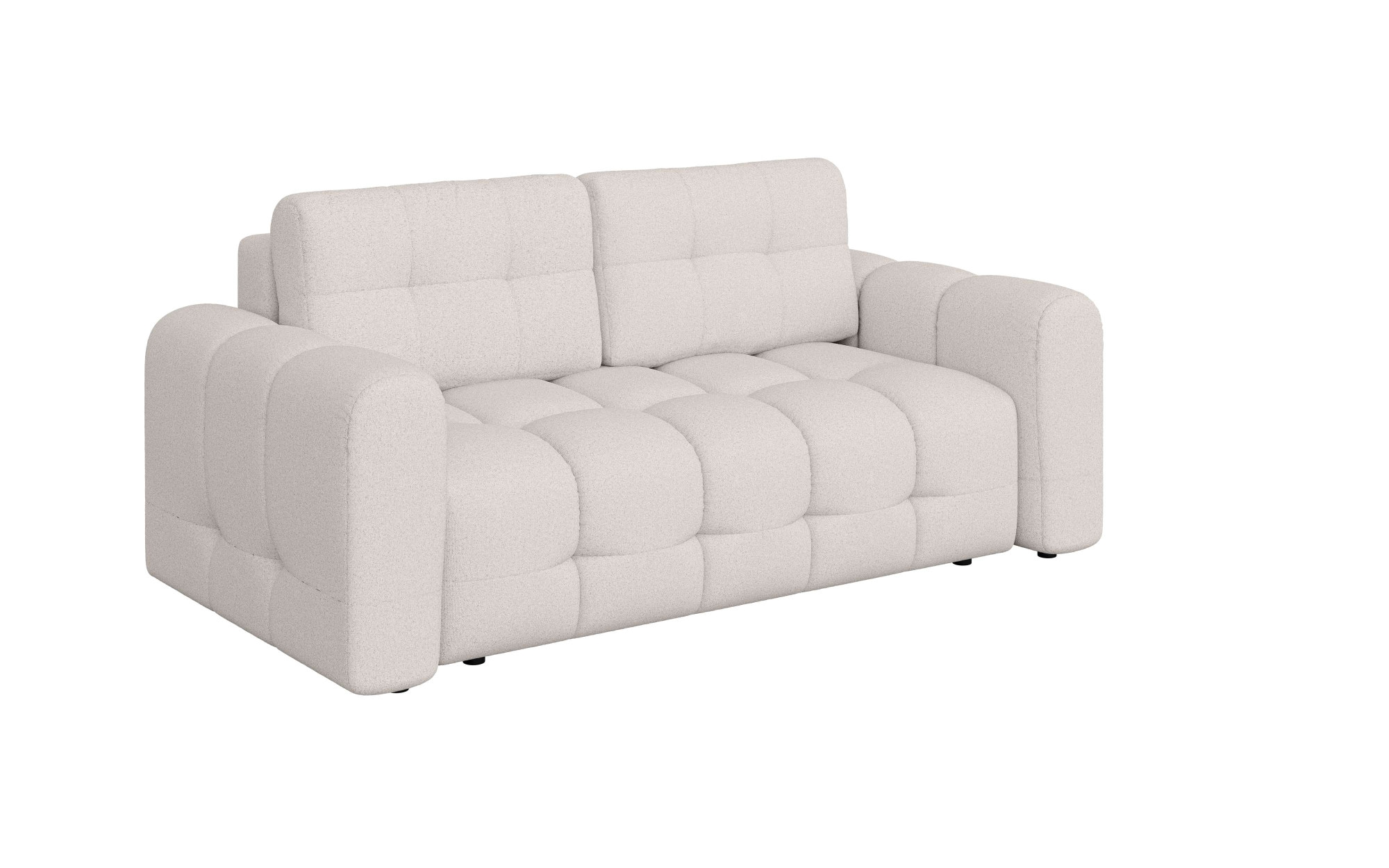 INOSIGN 2-Sitzer »Manilla, trendige Steppung, 2 Rückenkissen, B/T/H 195/107/91 cm«, mit Wellenunterfederung, in verschiedenen Materialien und Farben