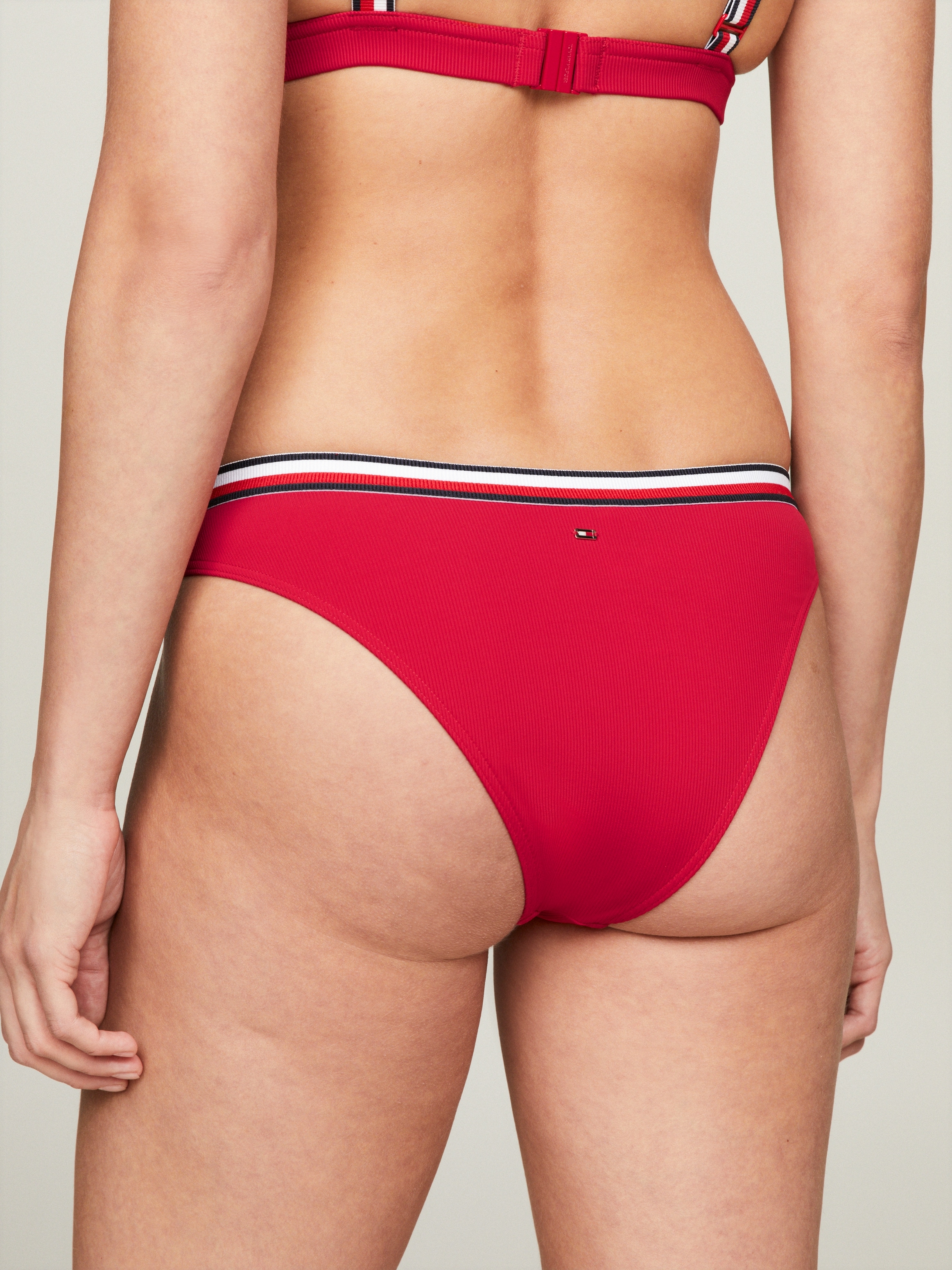 Tommy Hilfiger Swimwear Bikini-Hose »CHEEKY HIGH LEG BIKINI«, mit Rippenstruktur