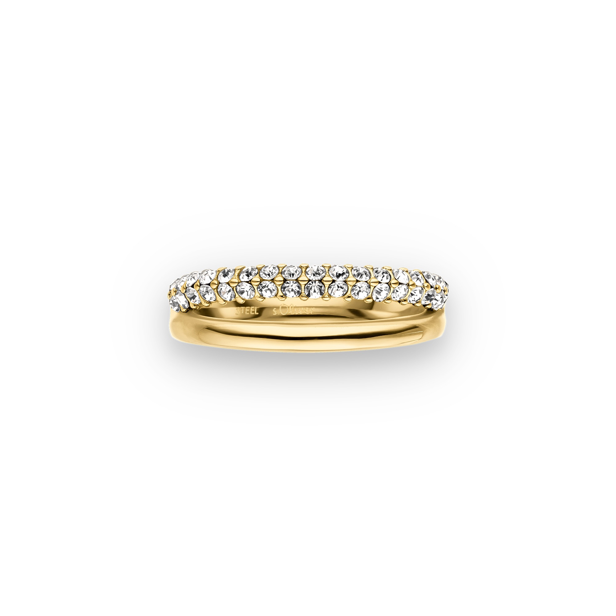 s.Oliver Fingerring »Schmuck Geschenk Edelstahl Ring The Daily Spark« mit Zirkonia (synth.)