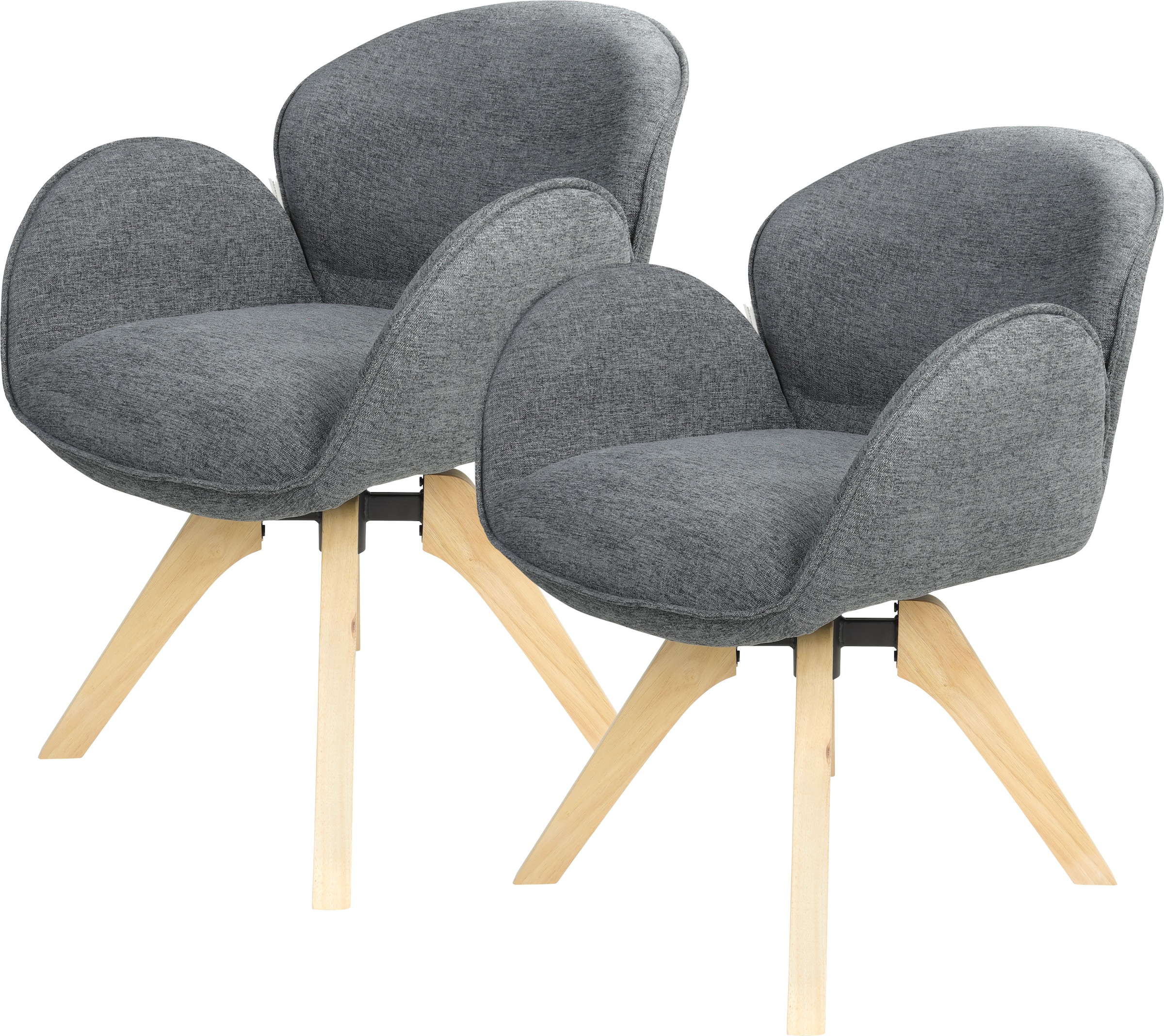 TOM TAILOR HOME Armlehnstuhl "WINGS ARMCHAIR" (Set) 2 Stk. Chenille mit Arm günstig online kaufen