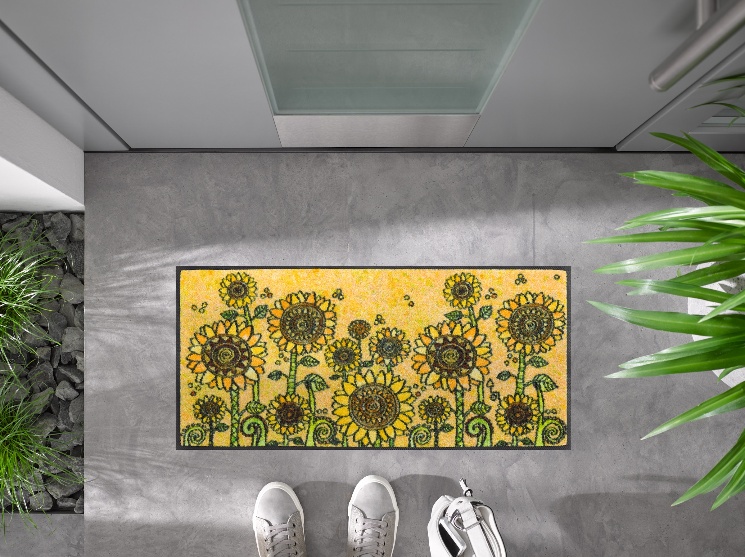 wash+dry by Kleen-Tex Fußmatte »und Läufer Sunny Field« rechteckig 7 mm Höhe