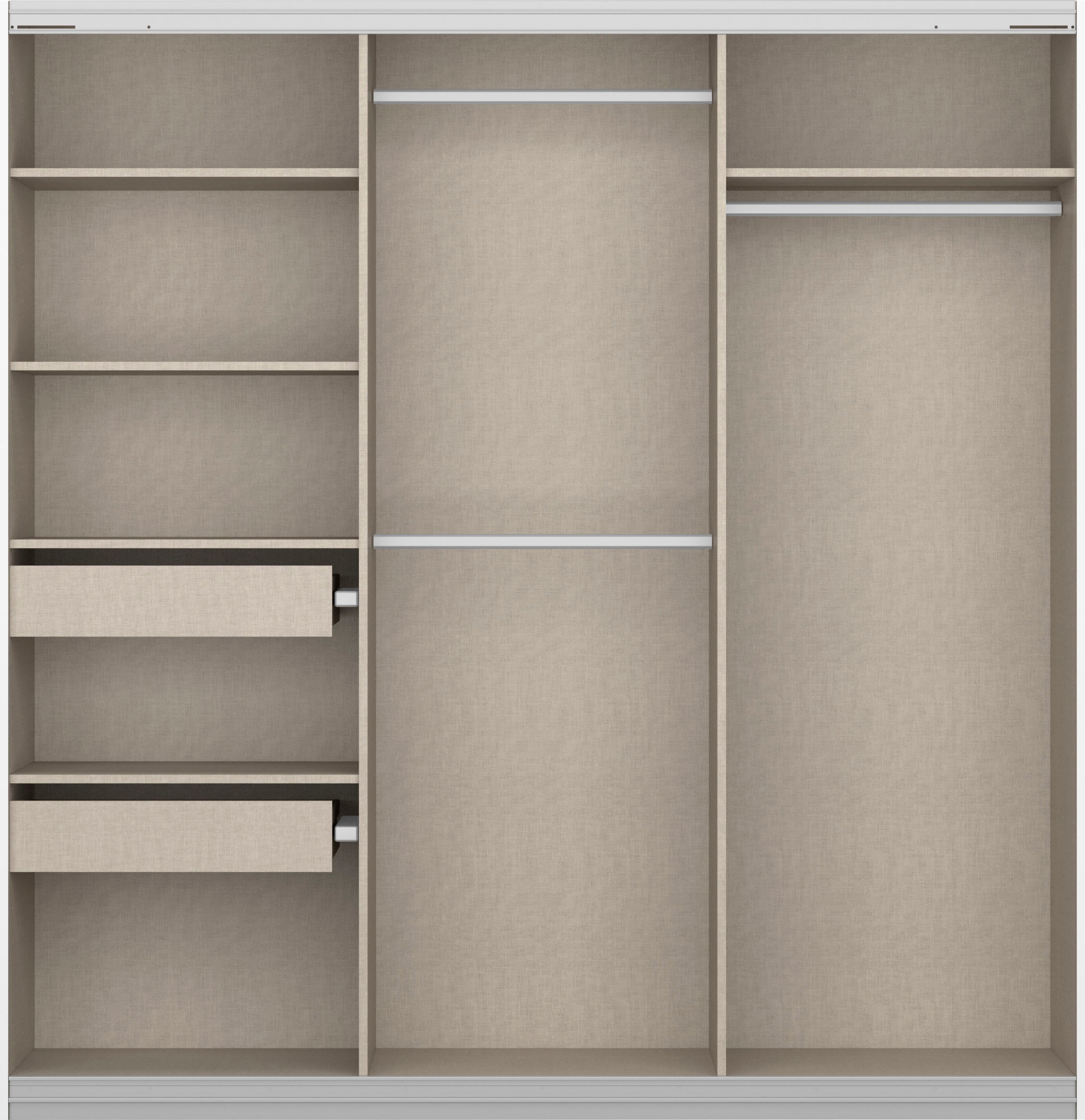 rauch Schwebetürenschrank »Kleiderschrank Schrank Garderobe BESTSELLER KOLUNA mit Spiegel«, inkl. 2 Innenschubladen sowie extra Einlegeböden MADE IN GERMANY