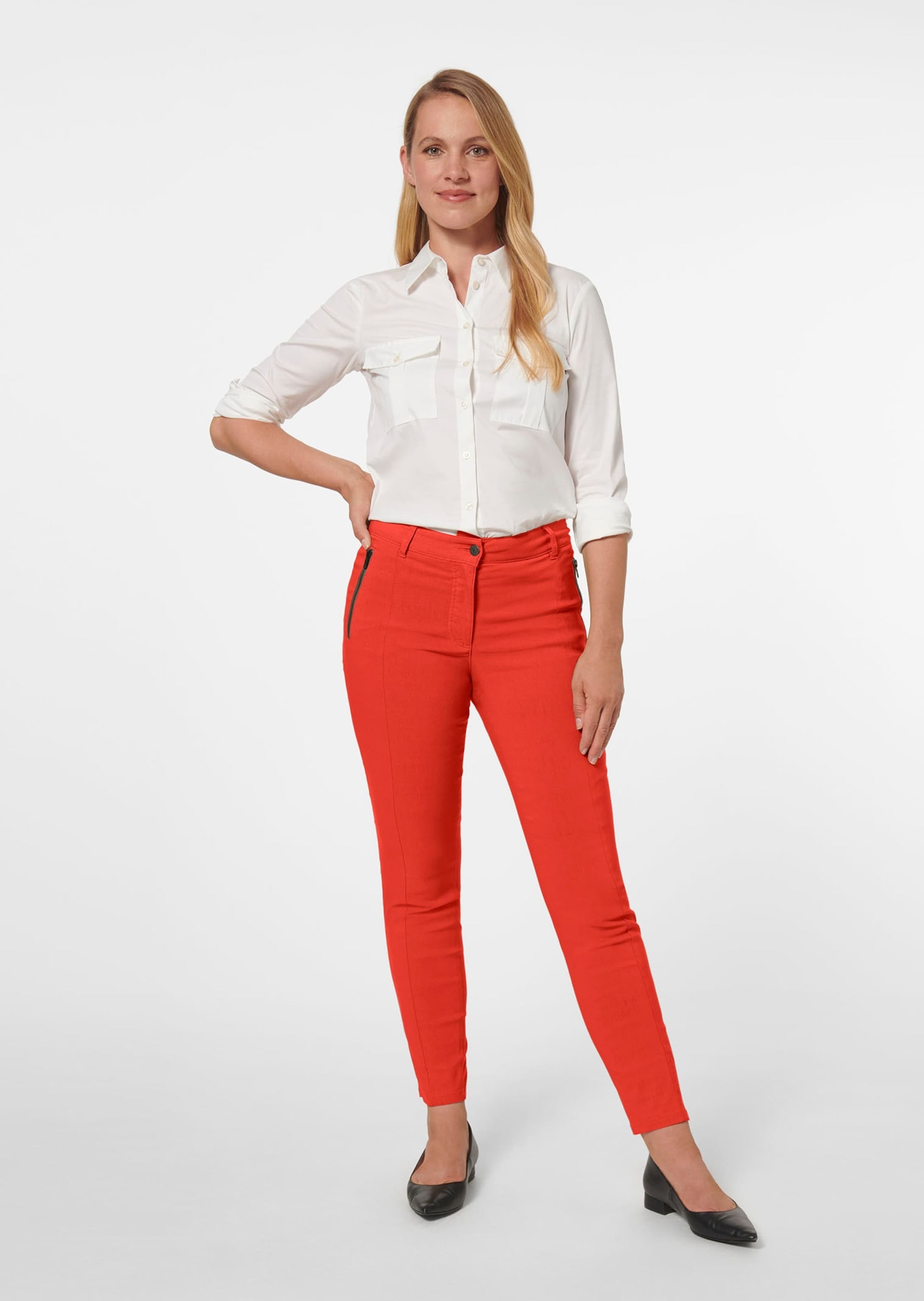 MADELEINE Stoffhose »Hose Enge Hose mit Reißverschlusstaschen«