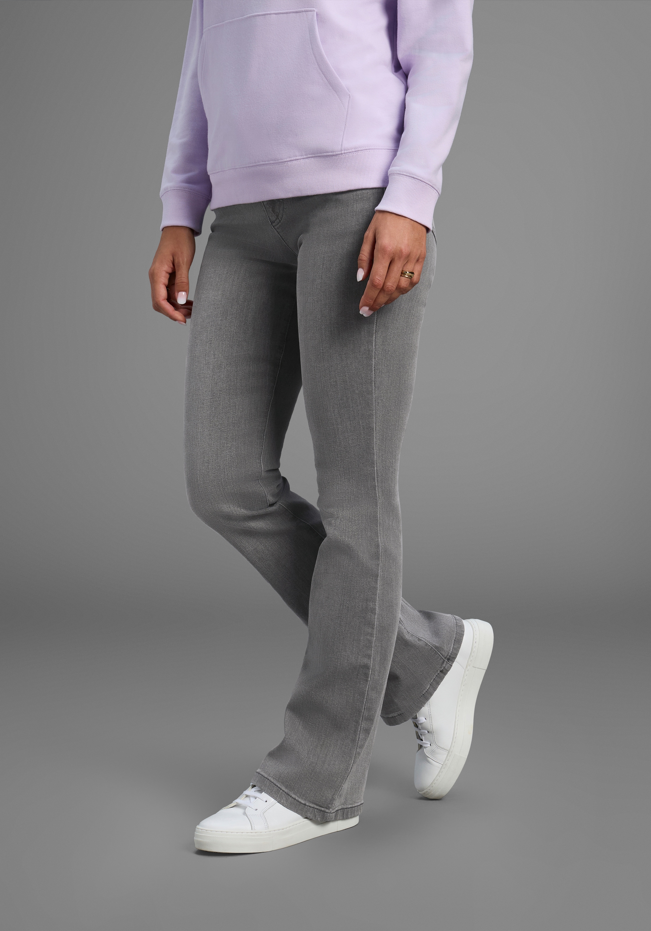 Arizona Bootcut-Jeans "Comfort-Fit" ausgestellte Beinform, mit Eingrifftasc günstig online kaufen