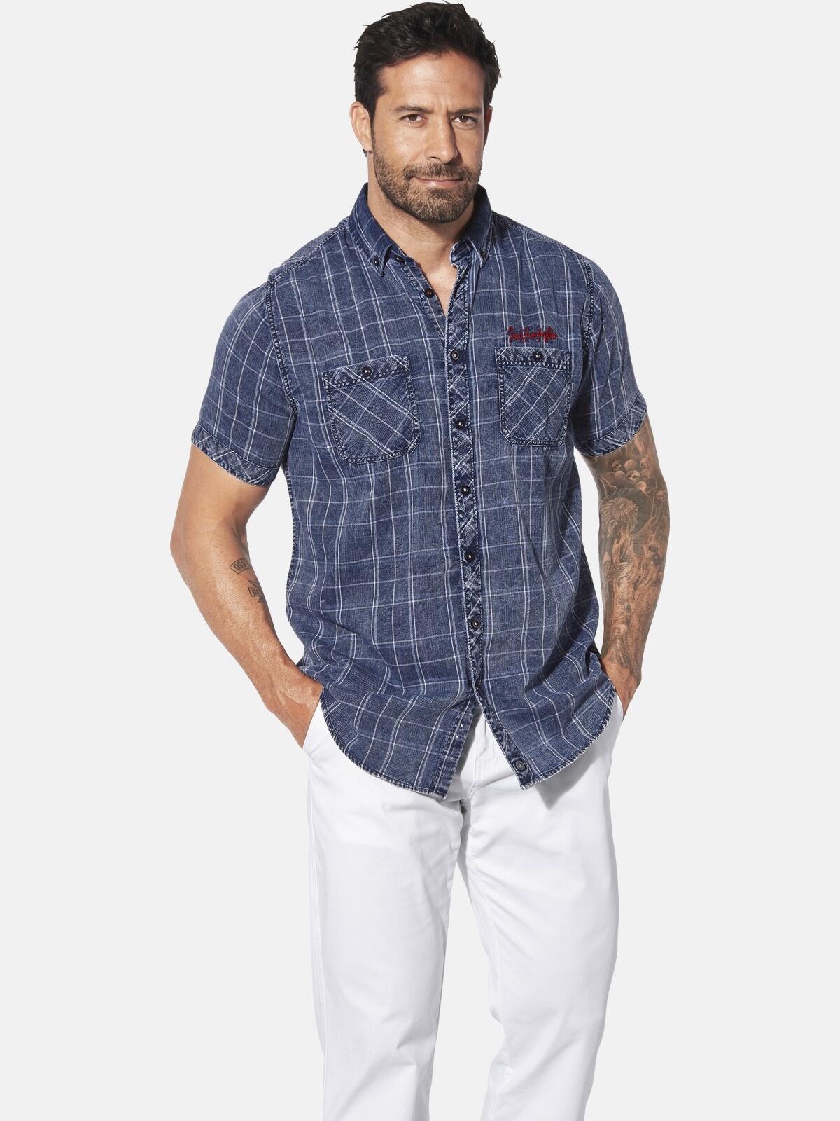 Jan Vanderstorm Kurzarmhemd "Kurzarmhemd KJELTAN" 1 Stk. günstig online kaufen