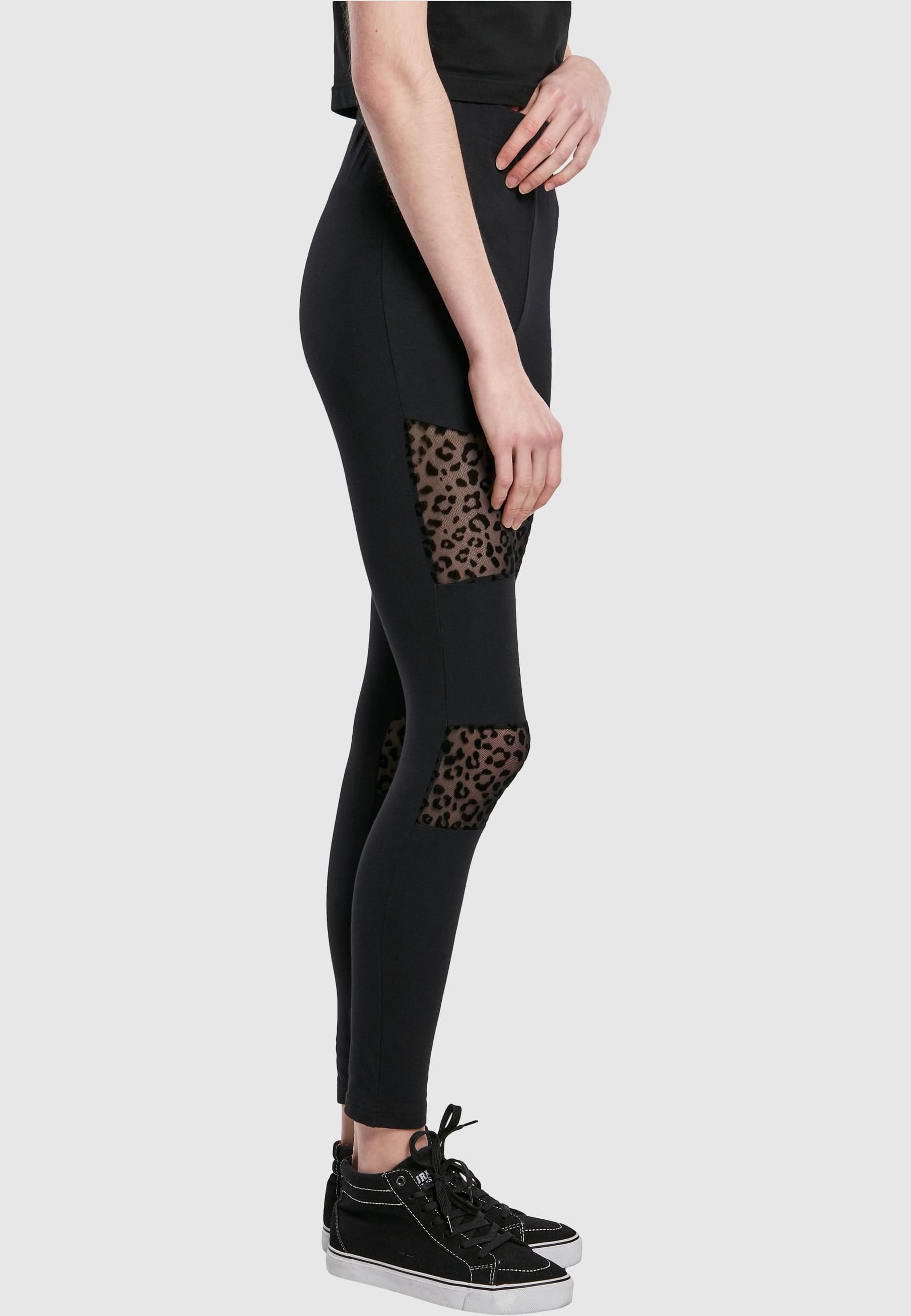 URBAN CLASSICS Leggings »Urban Classics Damen Ladies Flock Lace Inset Leggings«, (1 tlg.)