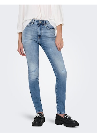 Skinny-fit-Jeans »ONLFOREVER ICON HW SK LAK DNM GEN476NOOS«, mit Destroyed Effekt