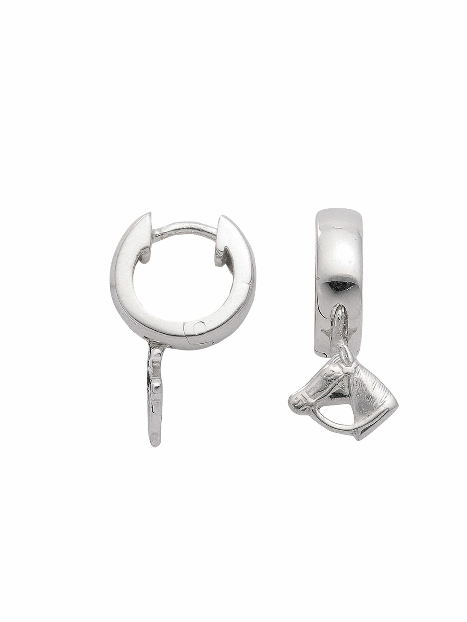 Adelia´s Paar Ohrhänger »1 Paar 925 Silber Ohrringe / Creolen Pferd Ø 10,9 mm«, 925 Sterling Silber Silberschmuck für Damen
