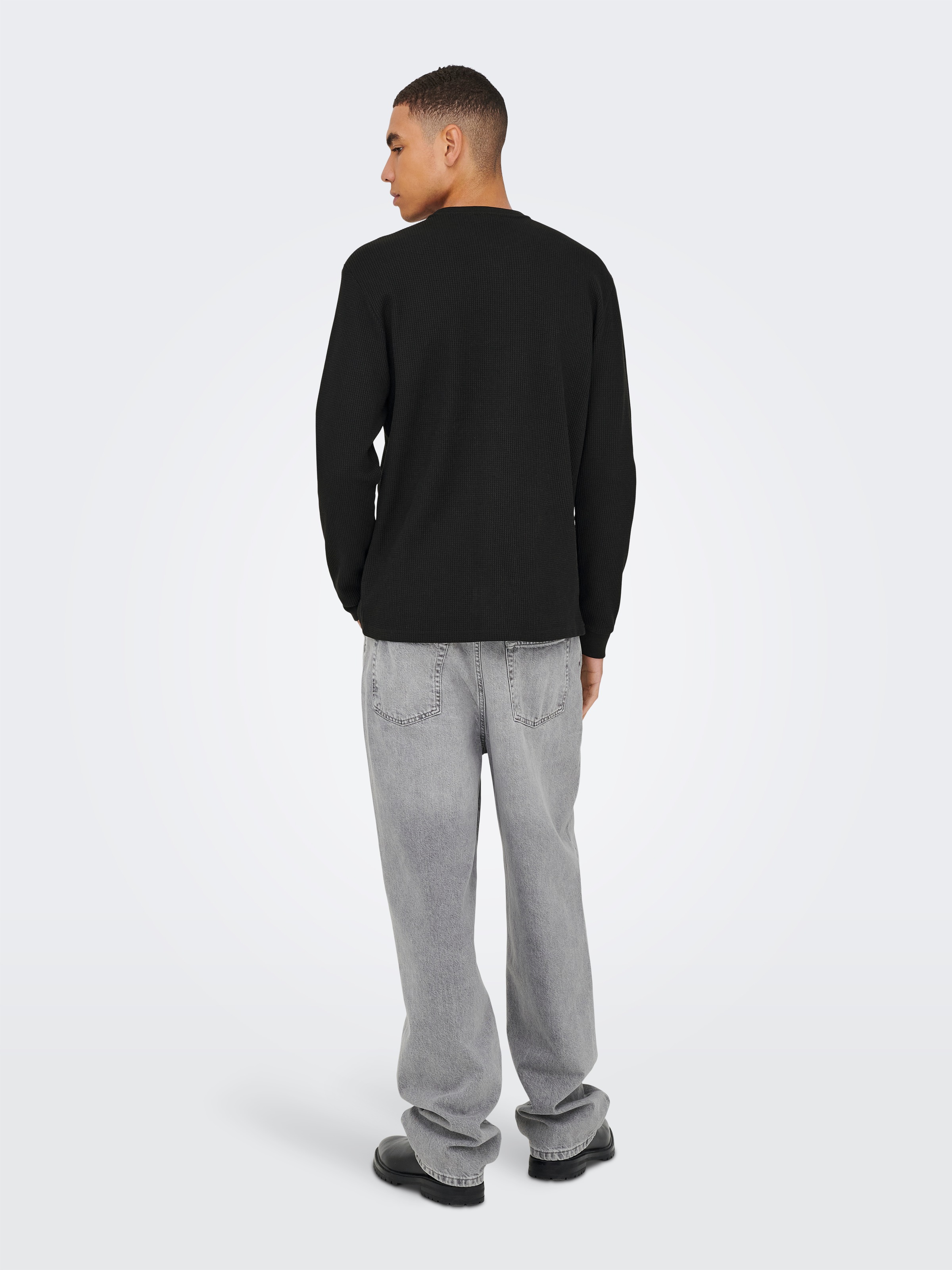 ONLY & SONS Langarmshirt »ONSTOBIE REG LS HENLEY TEE NOOS« Baumwollmischung, regular fit