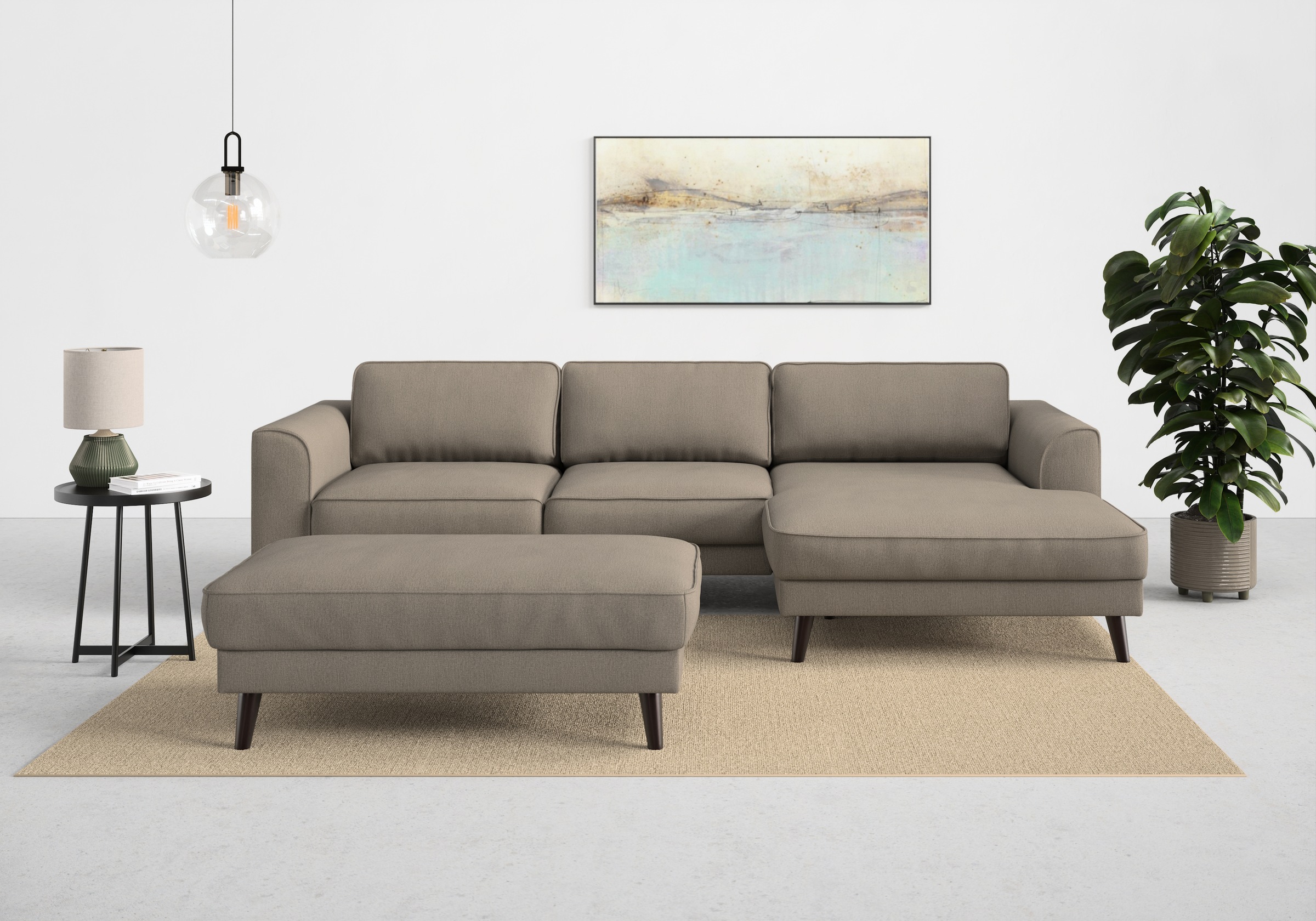 TRENDMANUFAKTUR Ecksofa »Lumber Jack, elegantes Designsofa, zeitlos modern, hoher Sitzkomfort«, wahlweise mit Bettfunktion u. Bettkasten, L-Form