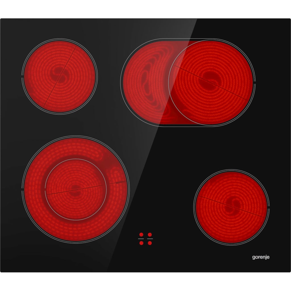 GORENJE Elektro-Herd-Set »Pacific Herd-Set Pyrolyse 2021«, BCPSB737OTX, mit 1-fach-Teleskopauszug, ecoClean