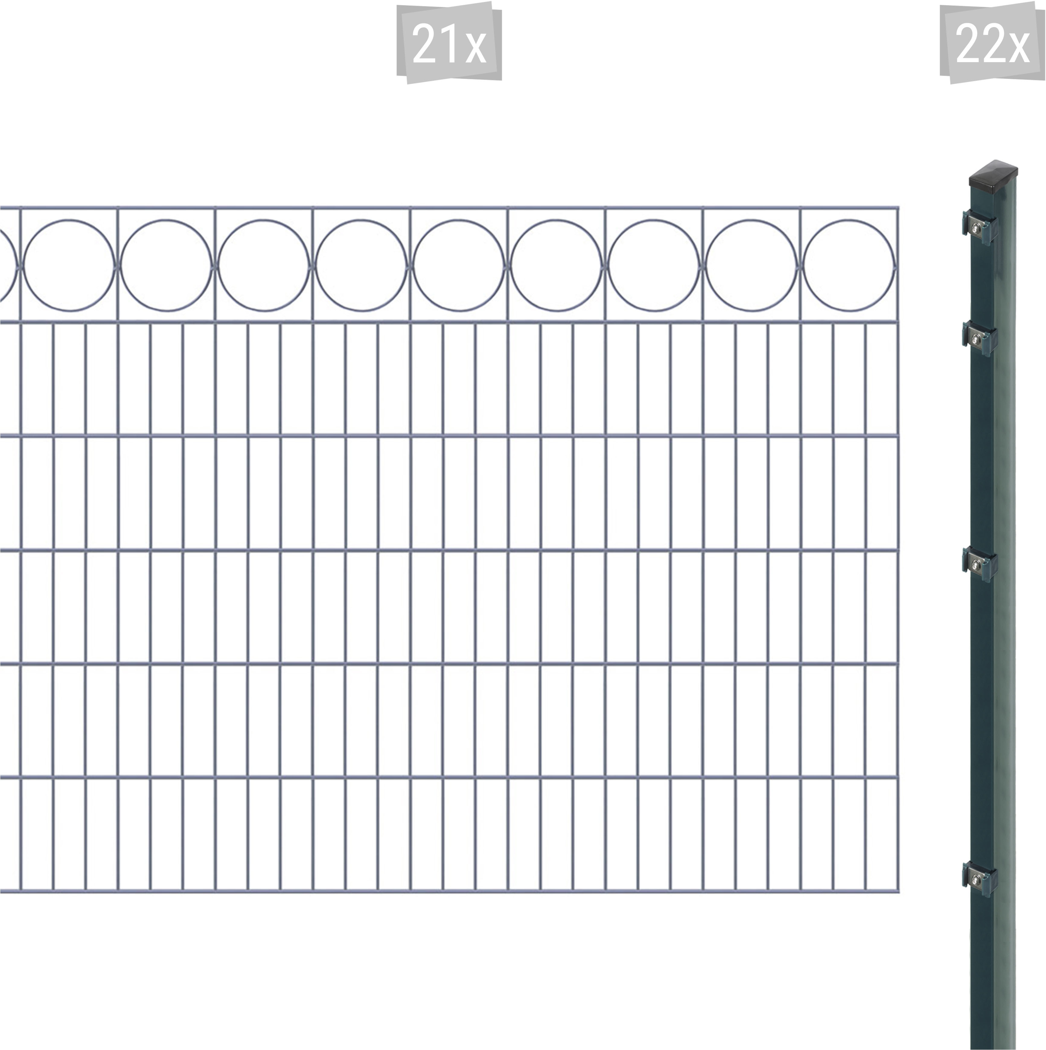 Arvotec 1100000002199 "EXCLUSIVE 120 zum Einbetonieren "Ring" mit Zierleiste" Zaunhöhe 120 cm, Zaunlänge 2 - 60 m