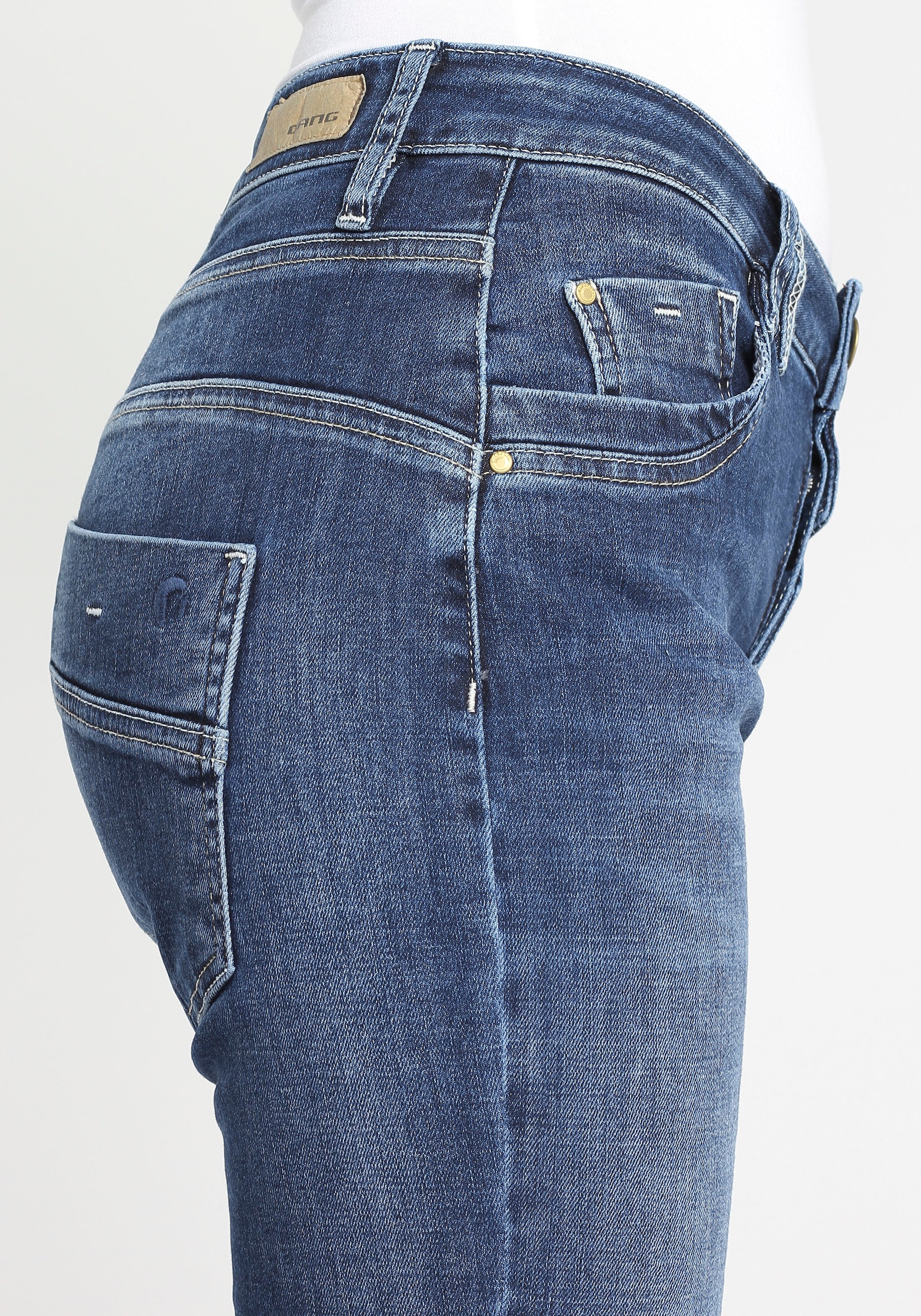 GANG Relax-fit-Jeans »94GERDA«, mit offener Knopfleiste online bestellen | BAUR halb