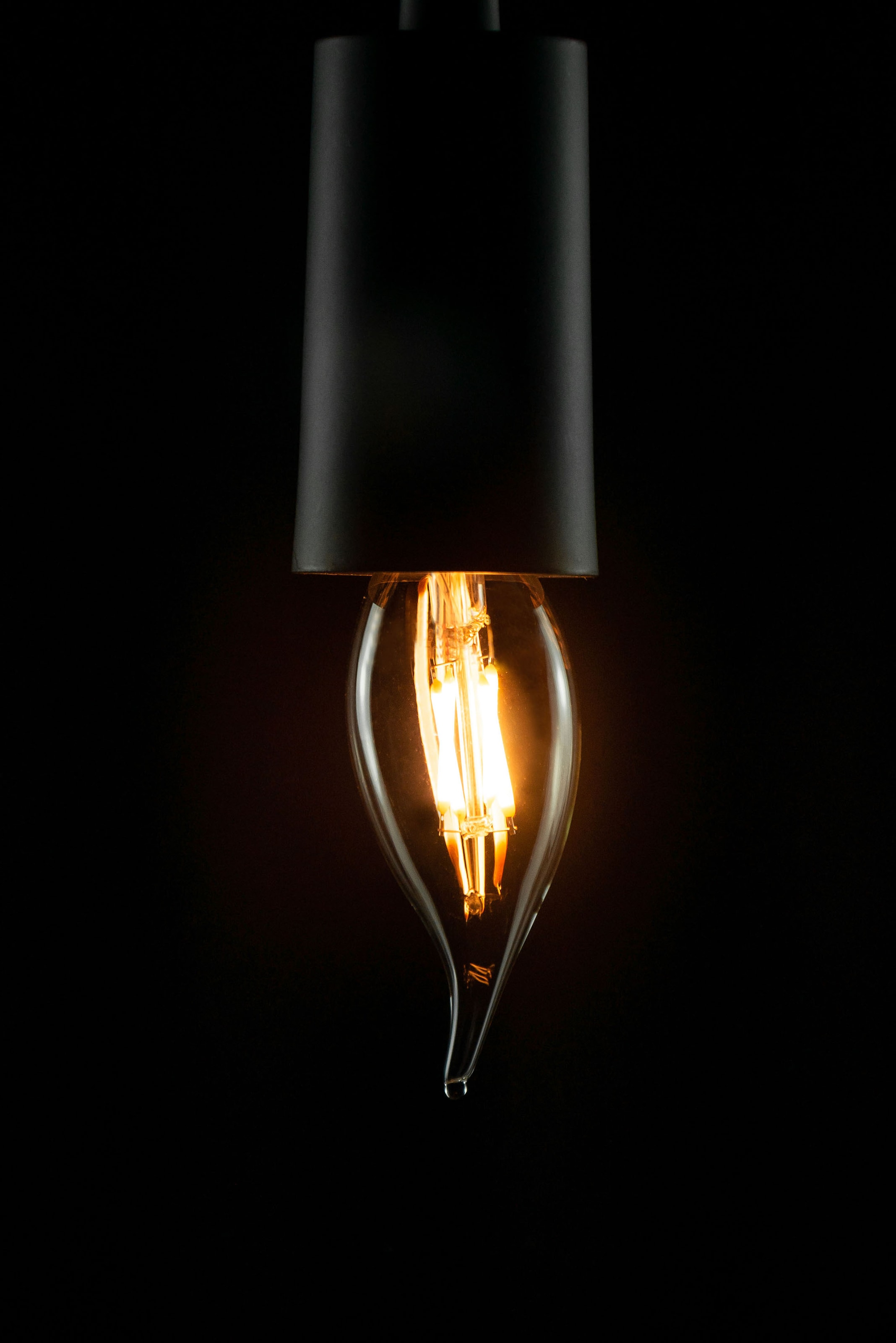 SEGULA LED-Leuchtmittel »Vintage Line«, E14, 1 St., Warmweiß, dimmbar, Kerze Windstoß klar, E14