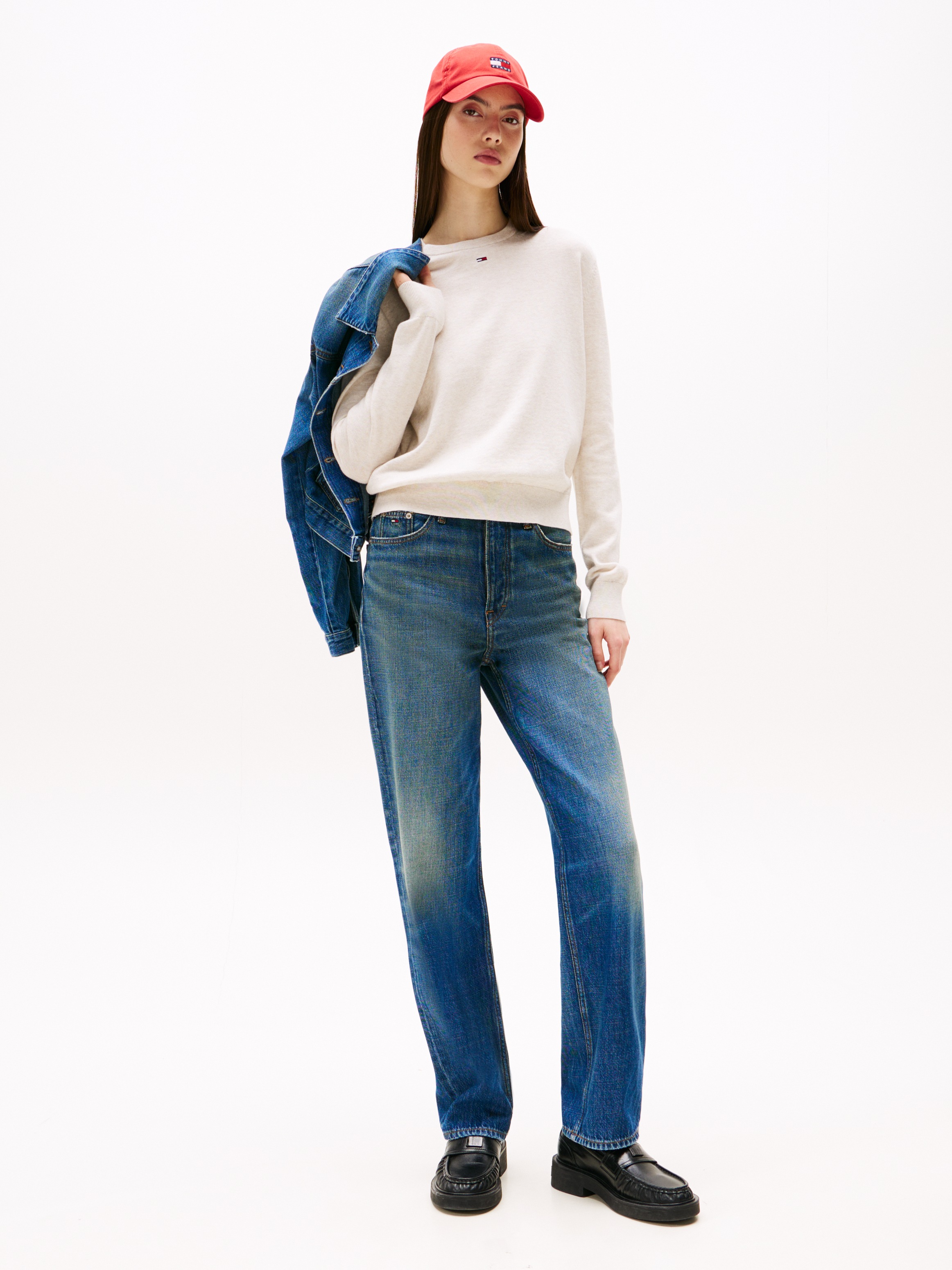 Tommy Jeans Strickpullover »TJW ESSENTIAL CREW SWEATER EXT«