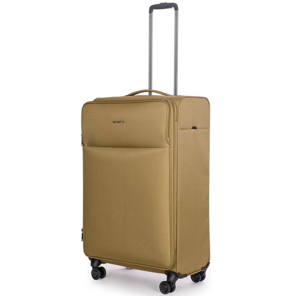 Stratic Weichgepäck-Trolley »Stratic Light + L, khaki«, 4 Rollen