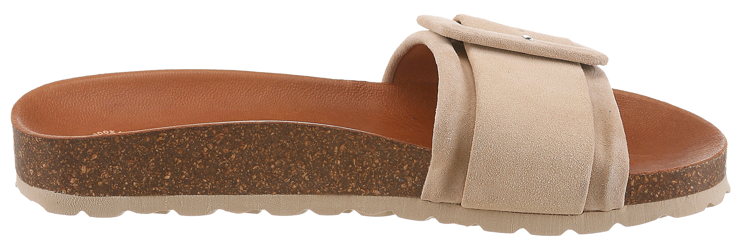 VERBENAS Pantolette »REIKO VELOUR«  Sommerschuh, Urlaubsschuh, Strandschuh zum Schlupfen