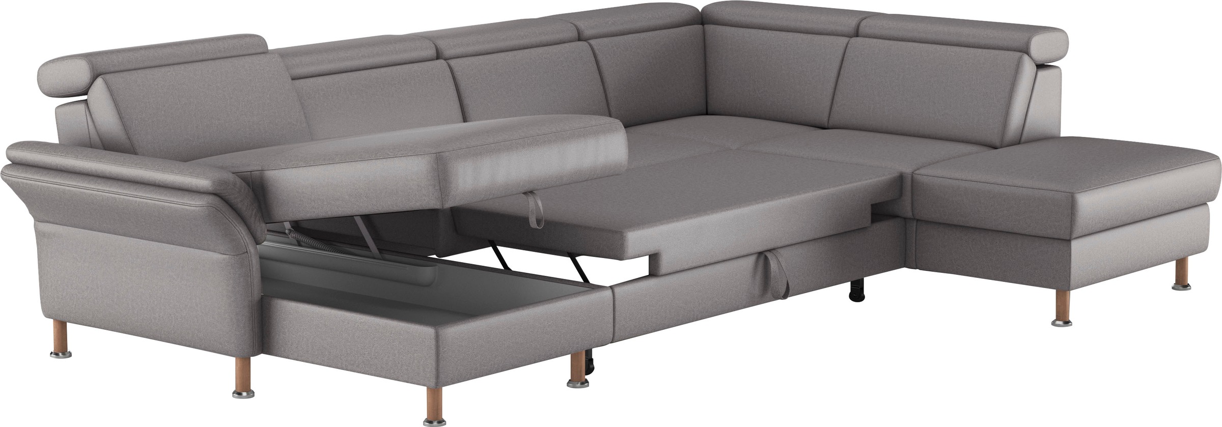 Home affaire Wohnlandschaft »Calypso U-Form«, wahlweise mit motorischer Relaxfunktion