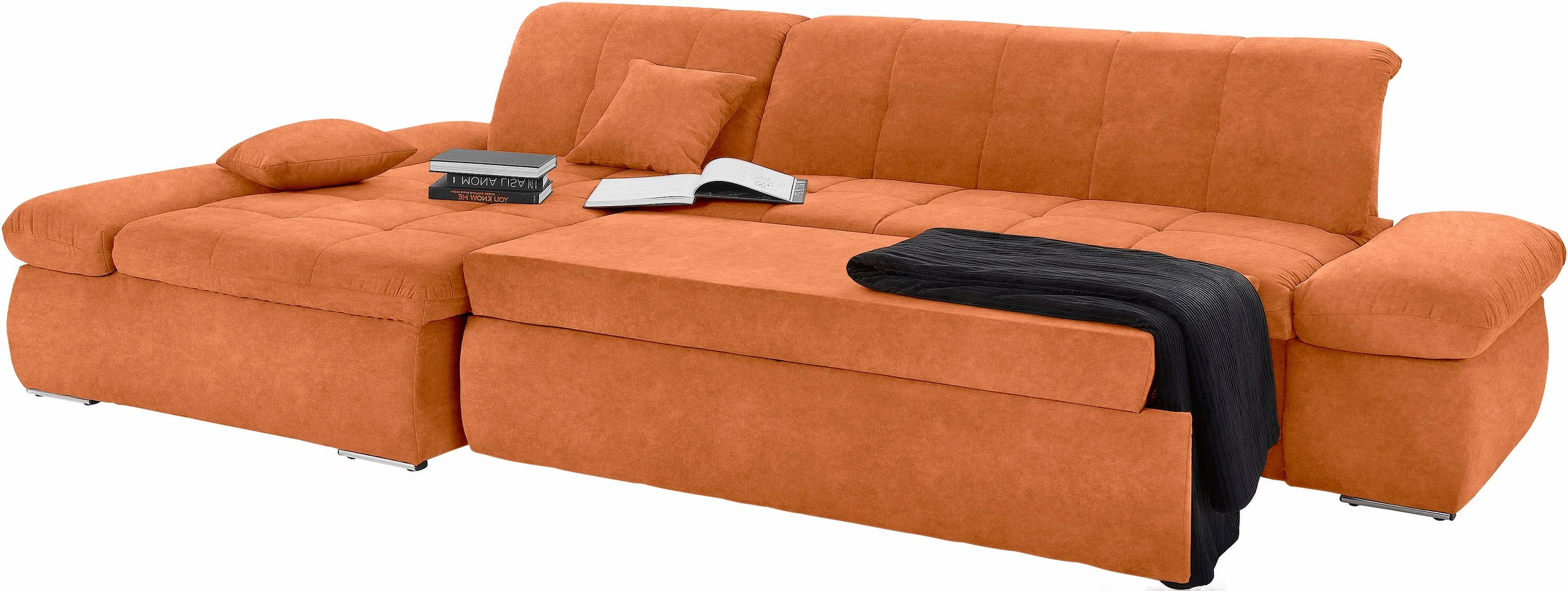 Thumbnail - DOMO collection Ecksofa "NMoric XXL, B/T/H: 300/172/80cm, L-Form", wahlweise mit Bettfunktion und Armlehnverstellung