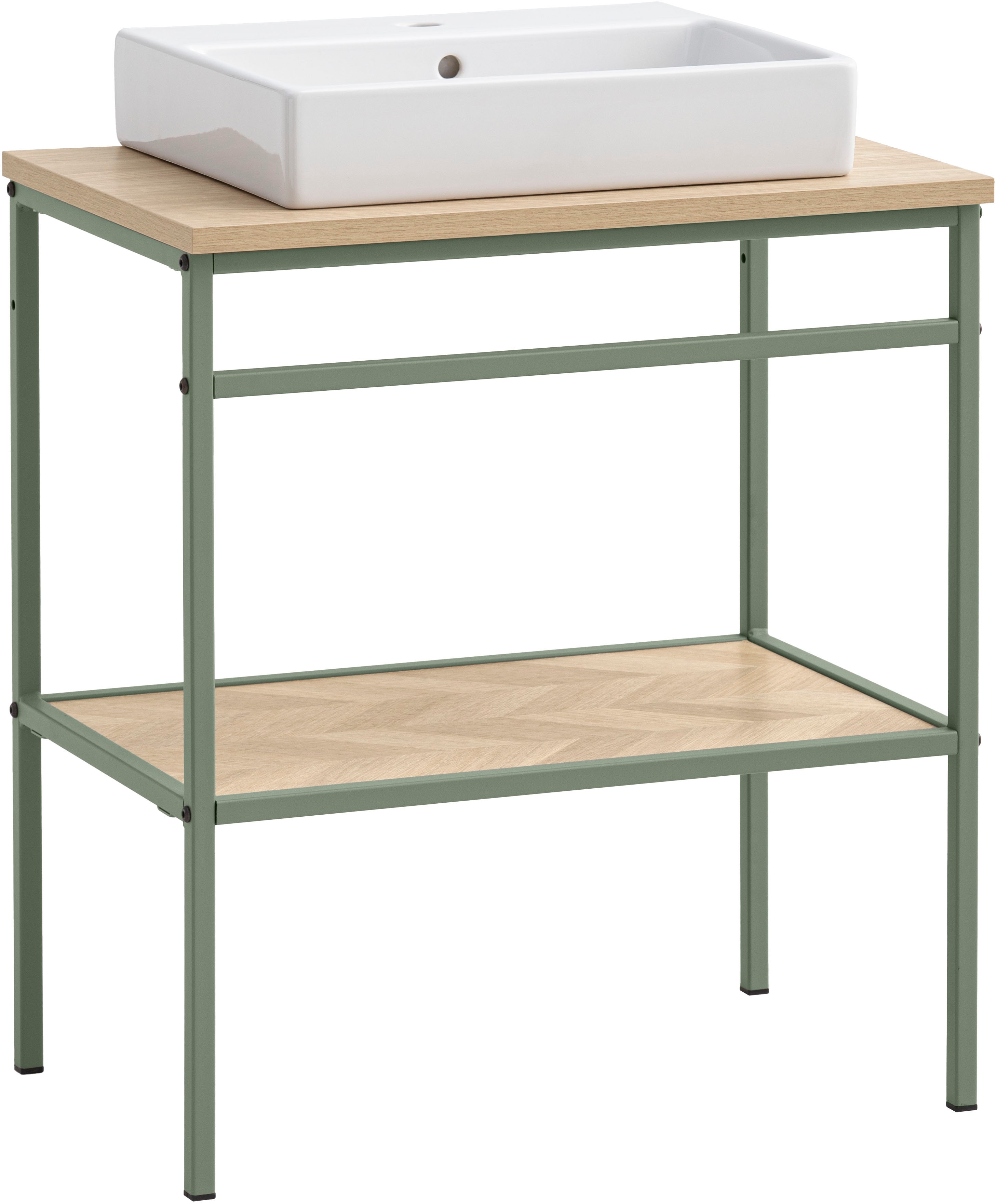 welltime Waschtisch "Lorna, Waschtisch, melaminharzbeschichtet,Made in Germany, B: 30 cm" 1 Stk. tlg. Solide Verarbeitung - Dieses Produkt ist in Deutschland gefertigt