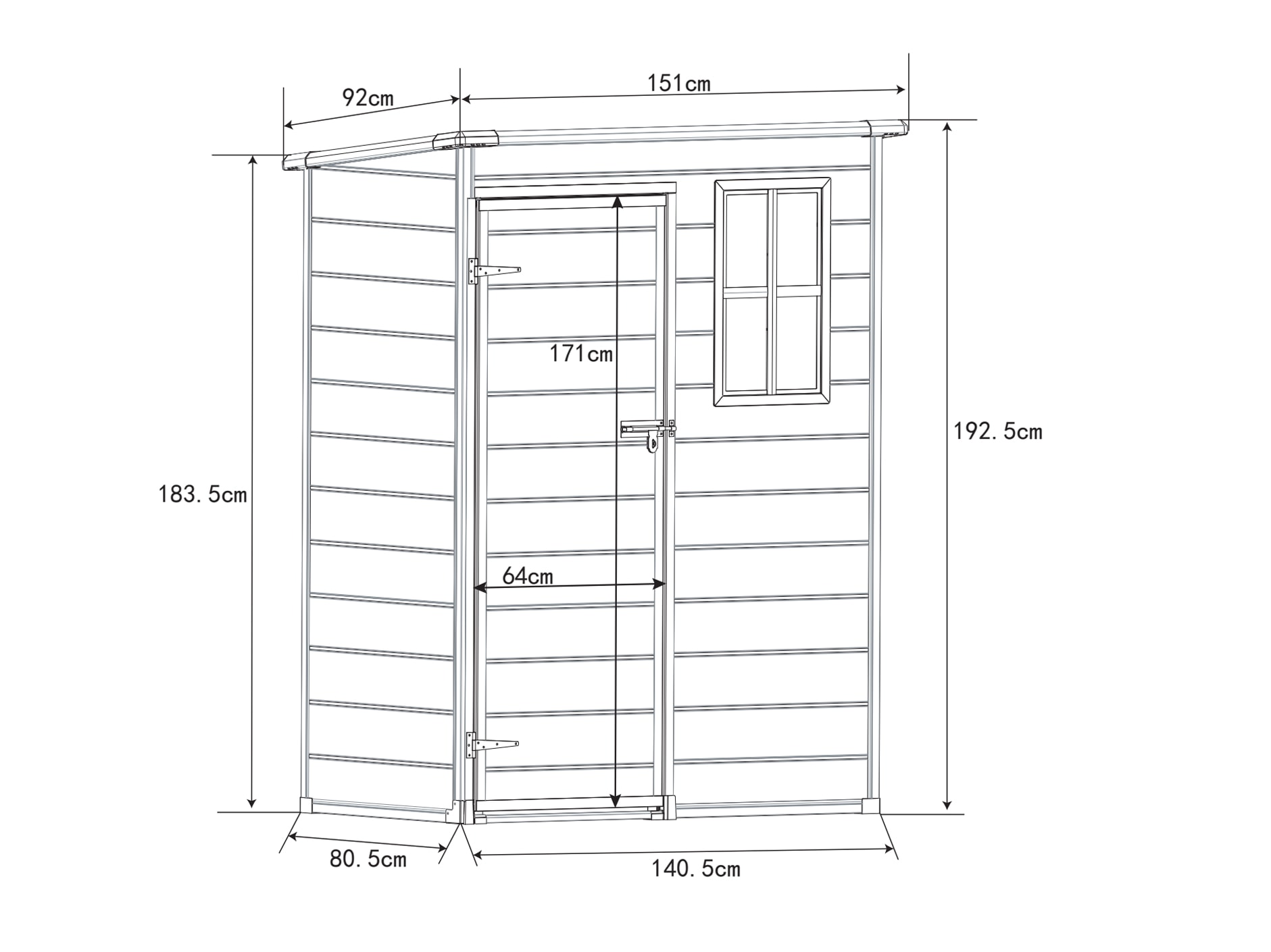 KONIFERA Gerätehaus »Kunststoff« Nagersicher und wasserdicht