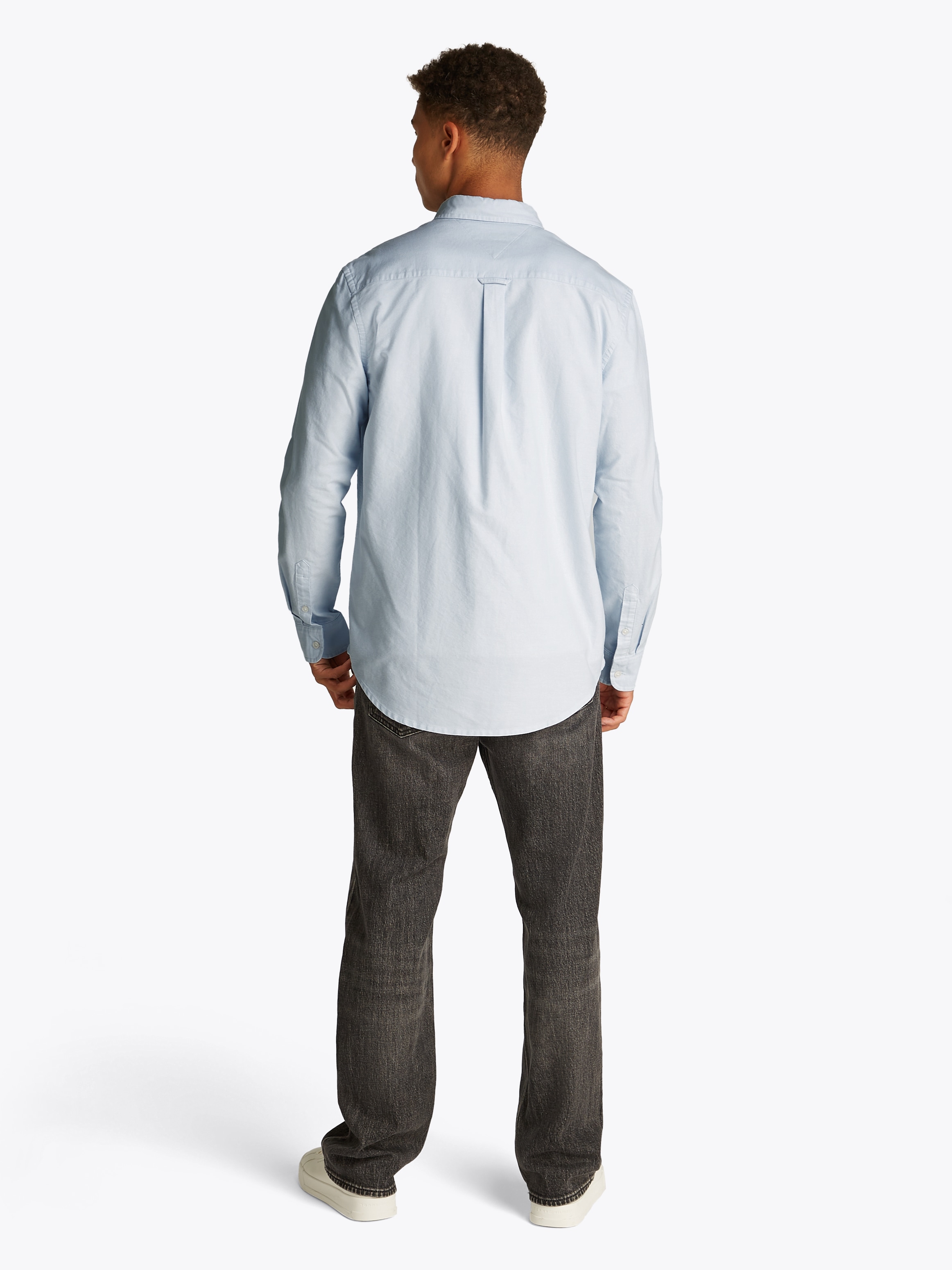 Tommy Jeans Langarmhemd »TJM REG OXFORD SHIRT EXT«, Mit Rundhalsausschnitt