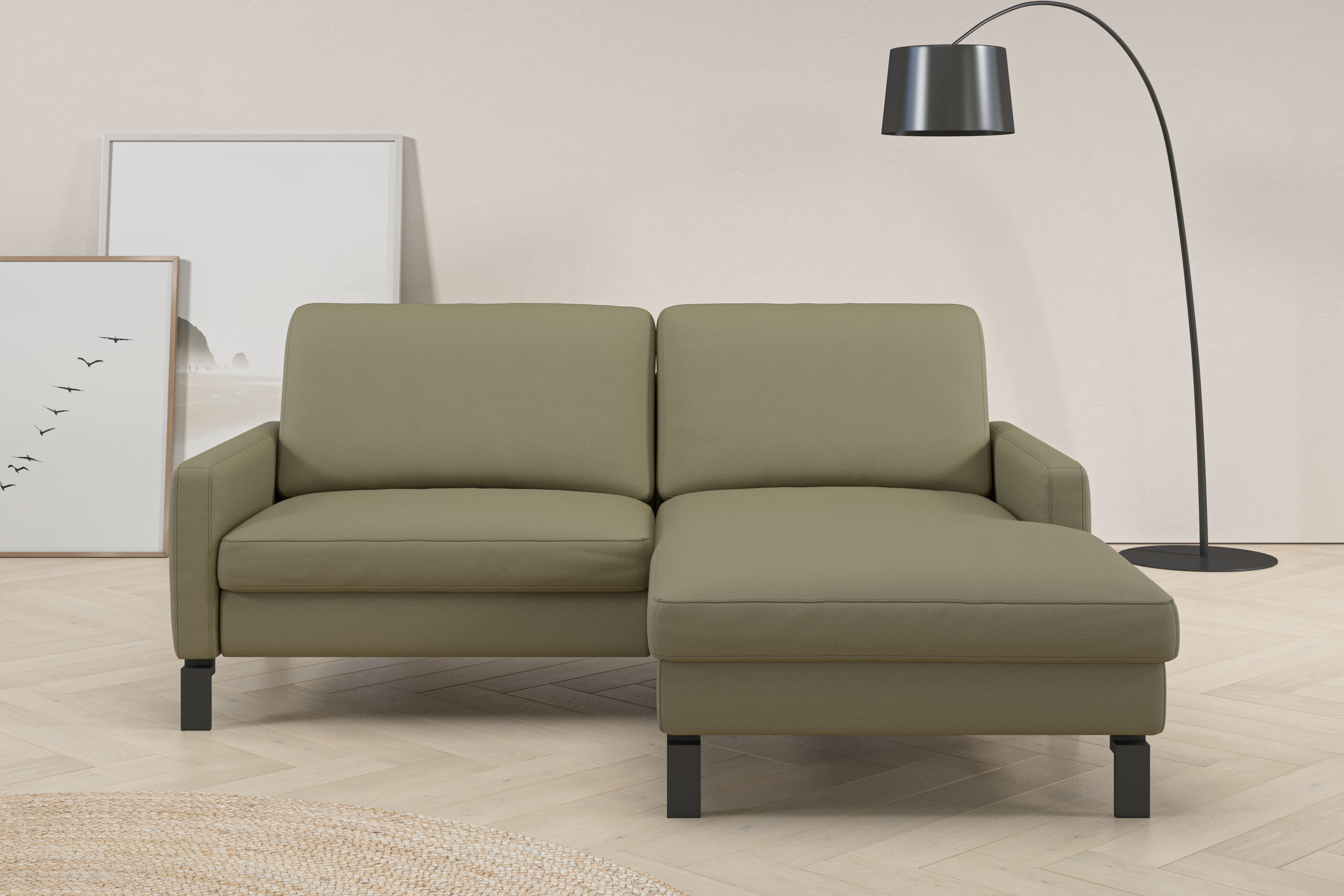 Home affaire Ecksofa "Lecce, L-Form, Federkernpolsterung, Breite 194 cm" inkl. saugroboterfreundliche Höhe & schmale Armlehnen
