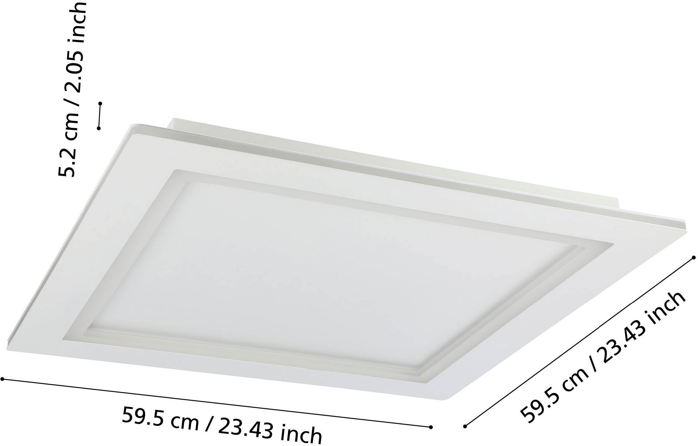 EGLO Deckenleuchte »Padrogiano-Z Deckenlampe, ZigBee 3.0, App und Sprachsteuerung, Lampe« LED-Modul 1 Stk. Kaltweiß | RGB ZigBee, App und Sprachsteuerung Alexa, RGB, dimmbare Deckenlampe, 60cm