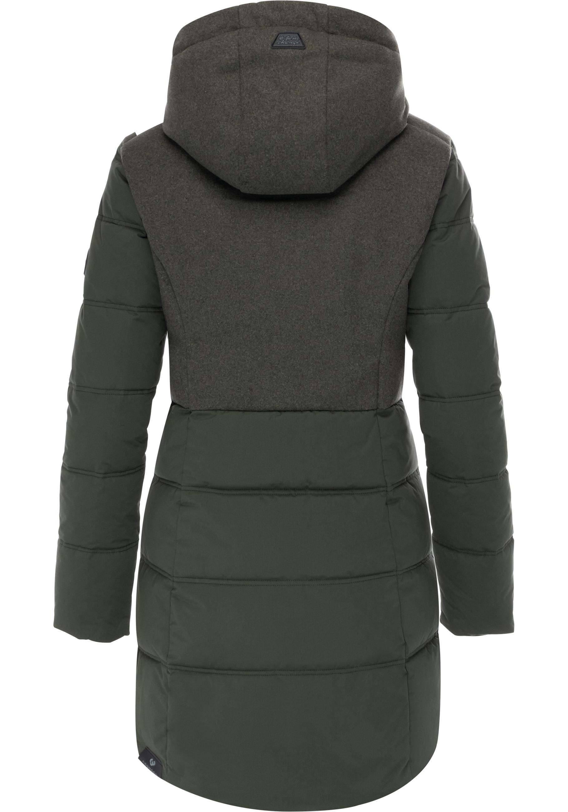 Ragwear Winterjacke »Ashani Block Intl.«, mit Kapuze, stylischer Winterparka mit gefütterter Kapuze